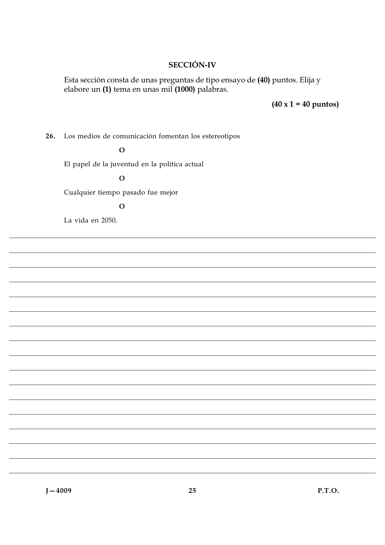 UGC NET Spanish Question Paper III June 2009 16