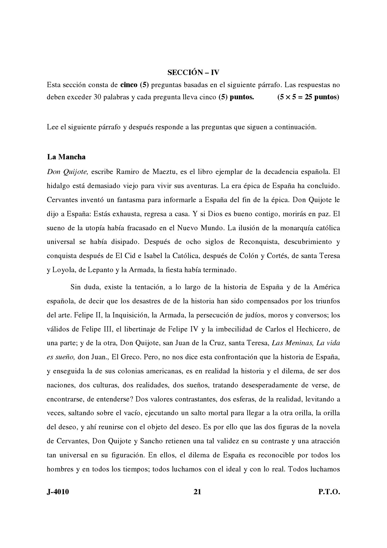 UGC NET Spanish Question Paper III June 2010 10