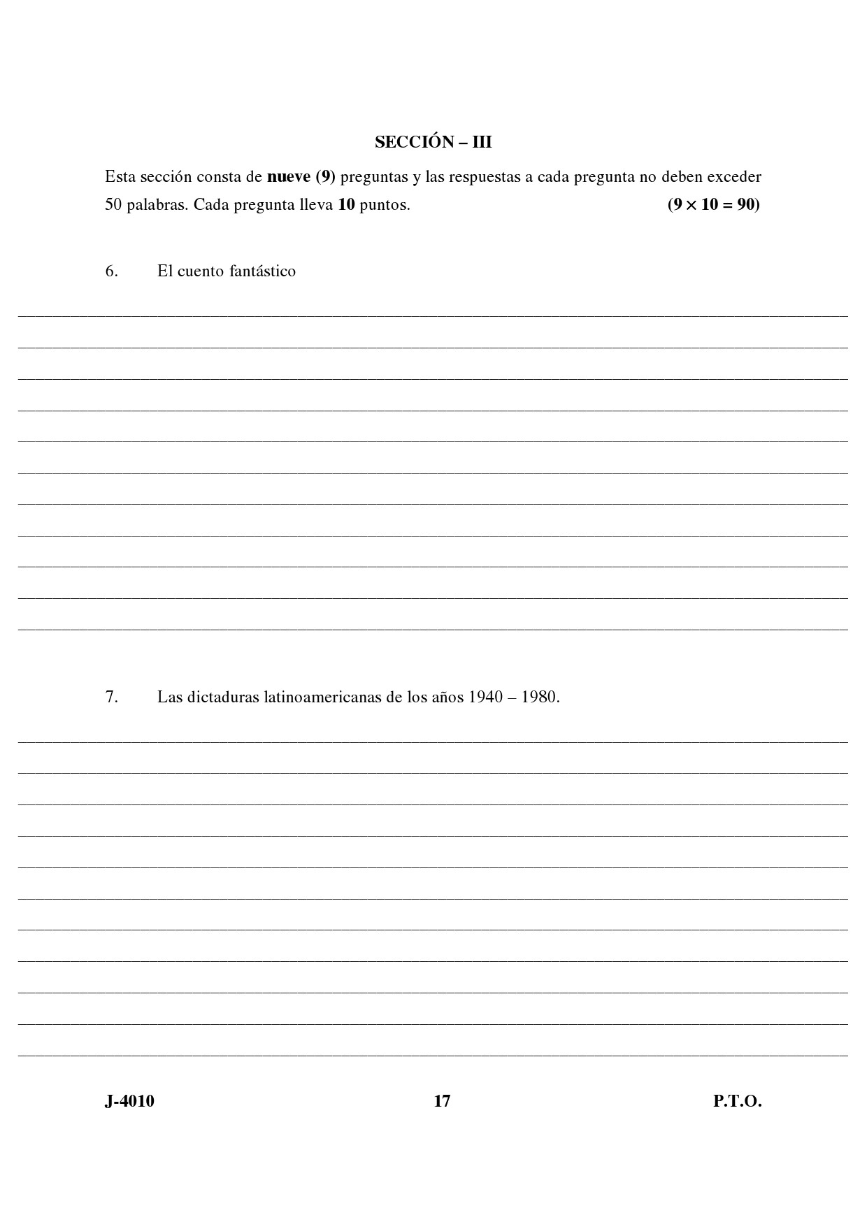 UGC NET Spanish Question Paper III June 2010 6