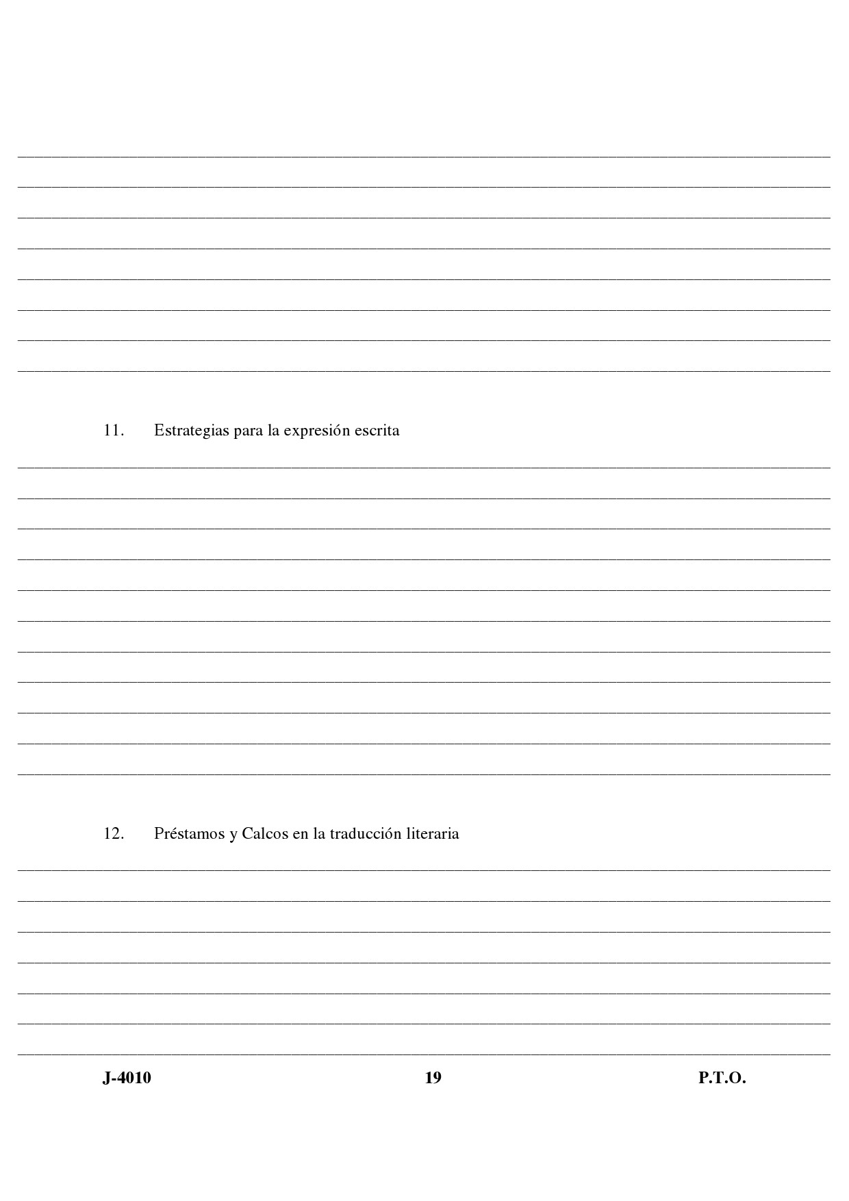 UGC NET Spanish Question Paper III June 2010 8