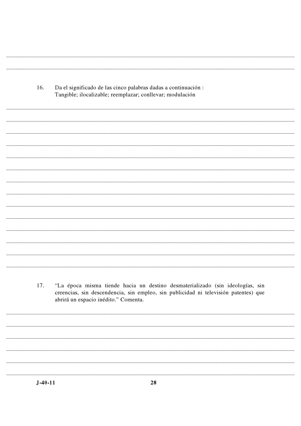 UGC NET Spanish Question Paper III June 2011 14