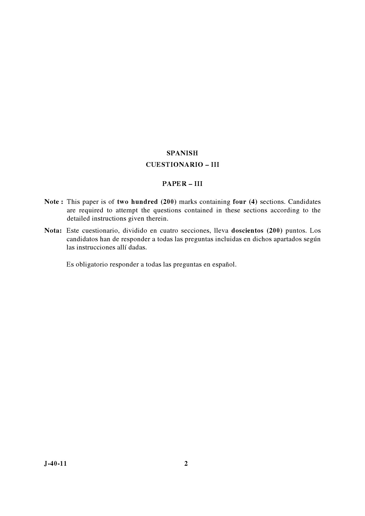 UGC NET Spanish Question Paper III June 2011 2