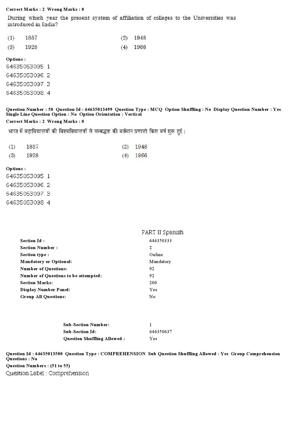 UGC NET Spanish Question Paper June 2019 33