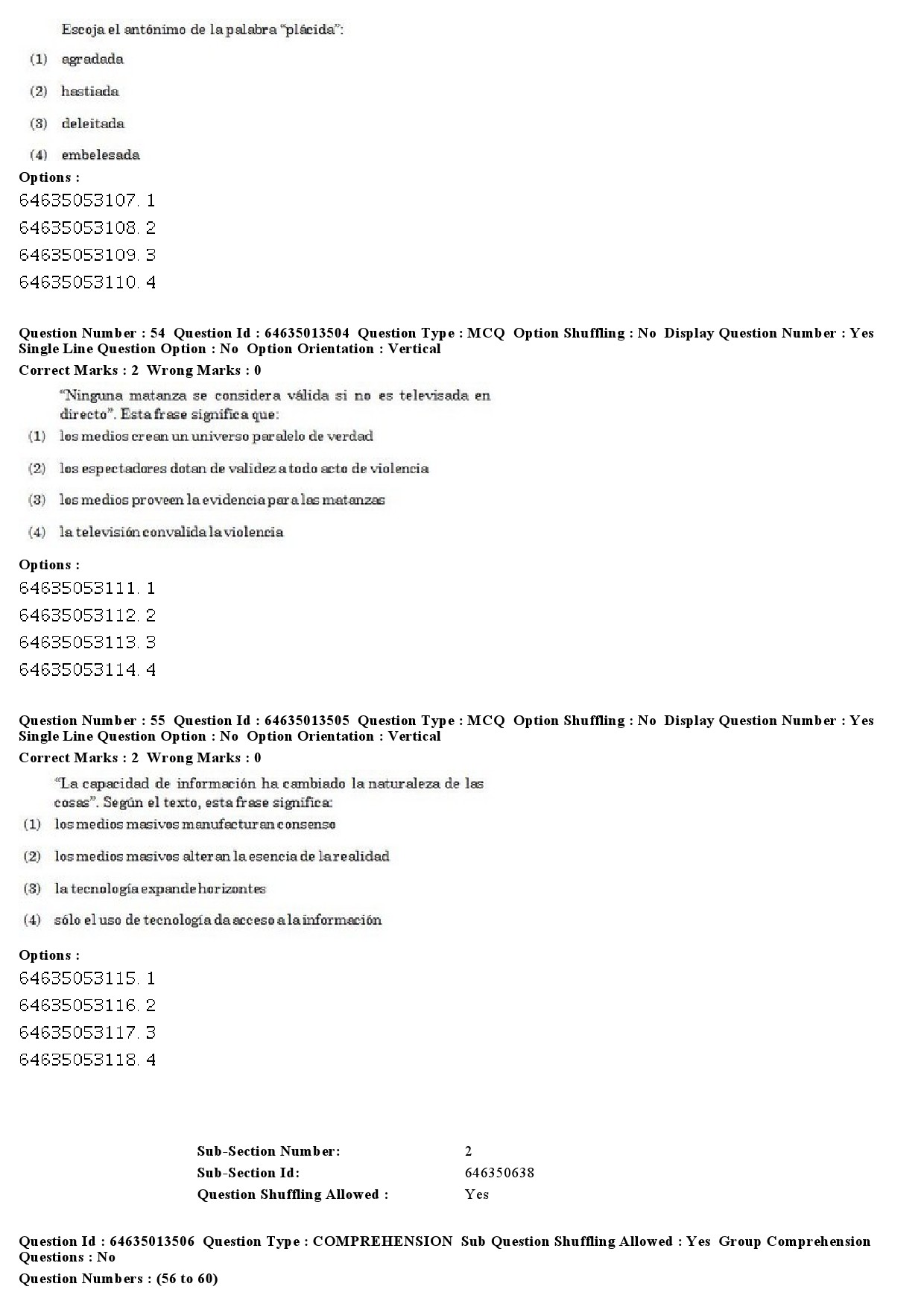 UGC NET Spanish Question Paper June 2019 37