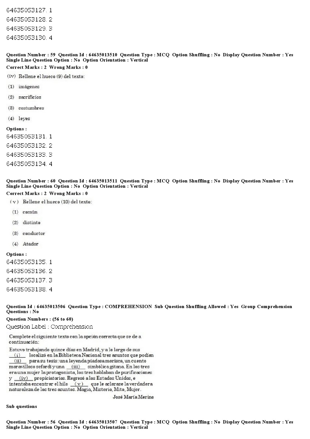 UGC NET Spanish Question Paper June 2019 39