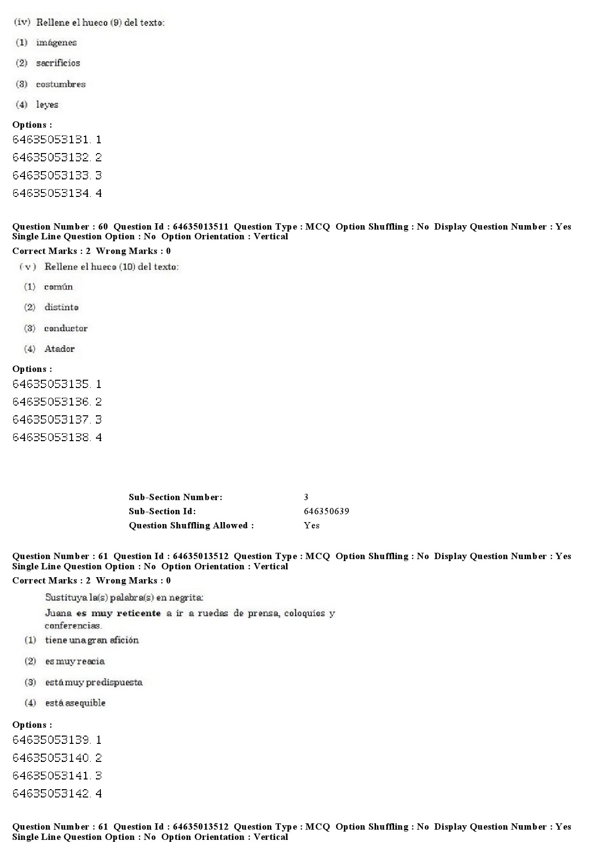 UGC NET Spanish Question Paper June 2019 41