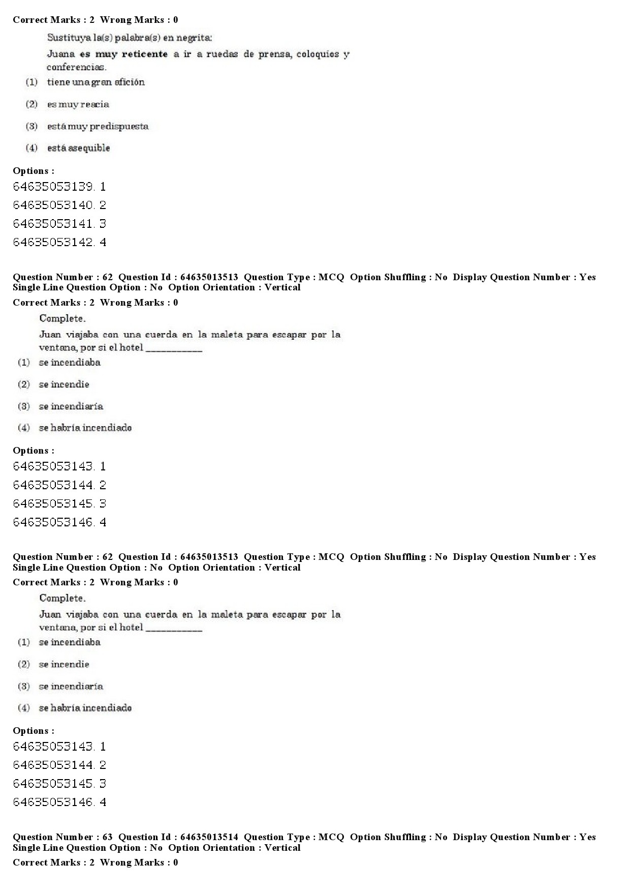 UGC NET Spanish Question Paper June 2019 42