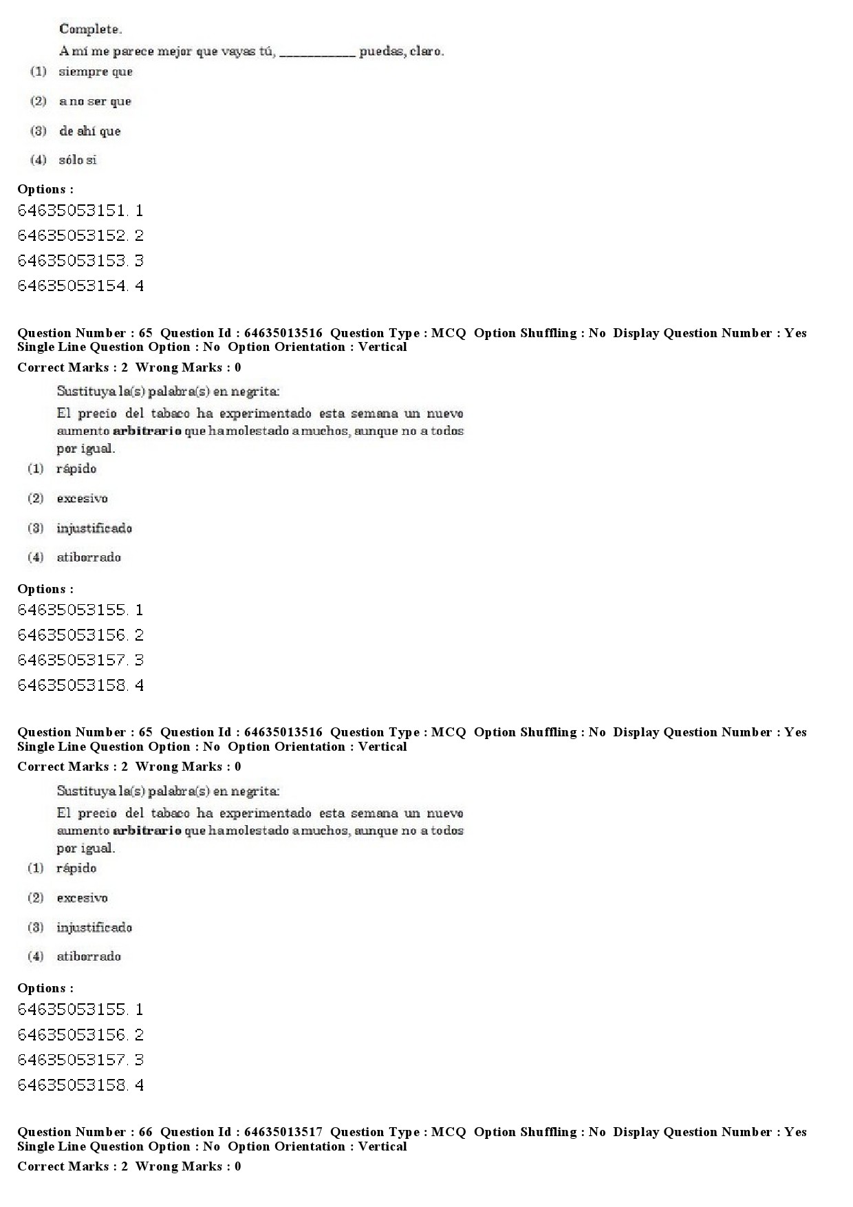 UGC NET Spanish Question Paper June 2019 44