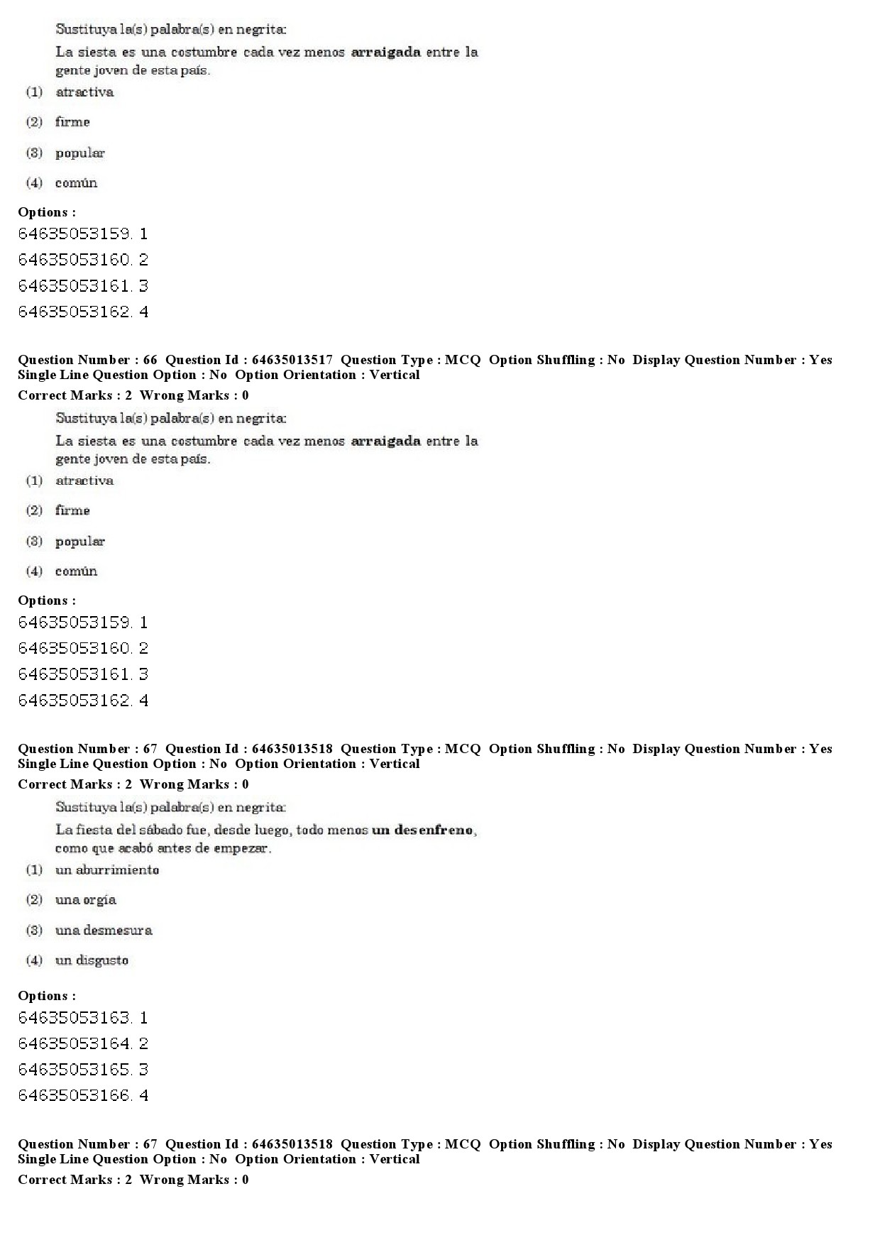 UGC NET Spanish Question Paper June 2019 45