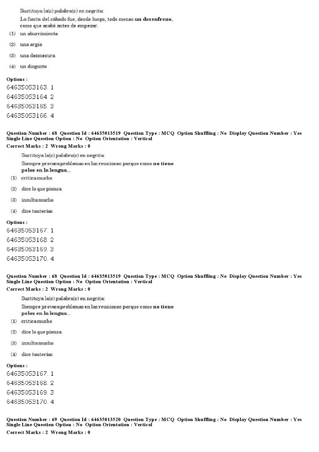 UGC NET Spanish Question Paper June 2019 46