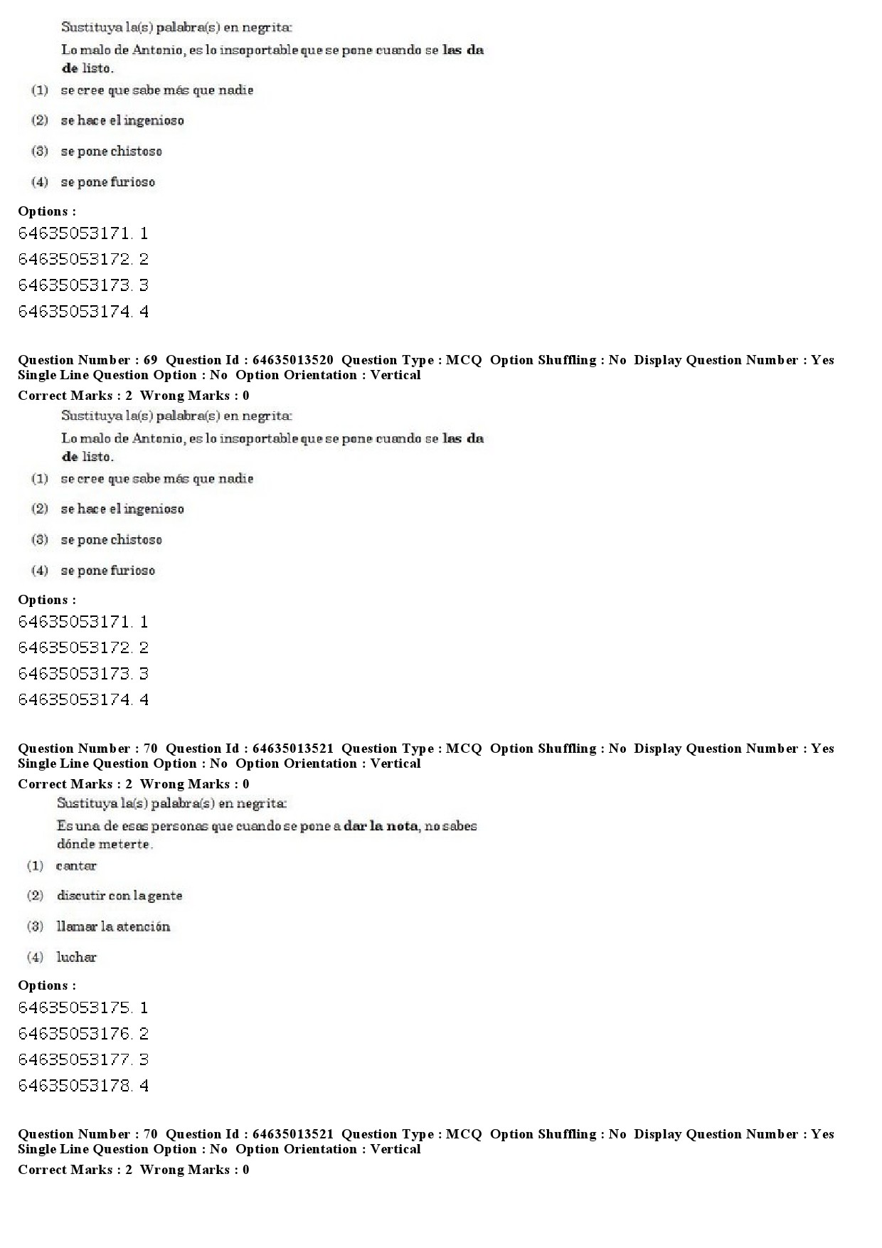 UGC NET Spanish Question Paper June 2019 47