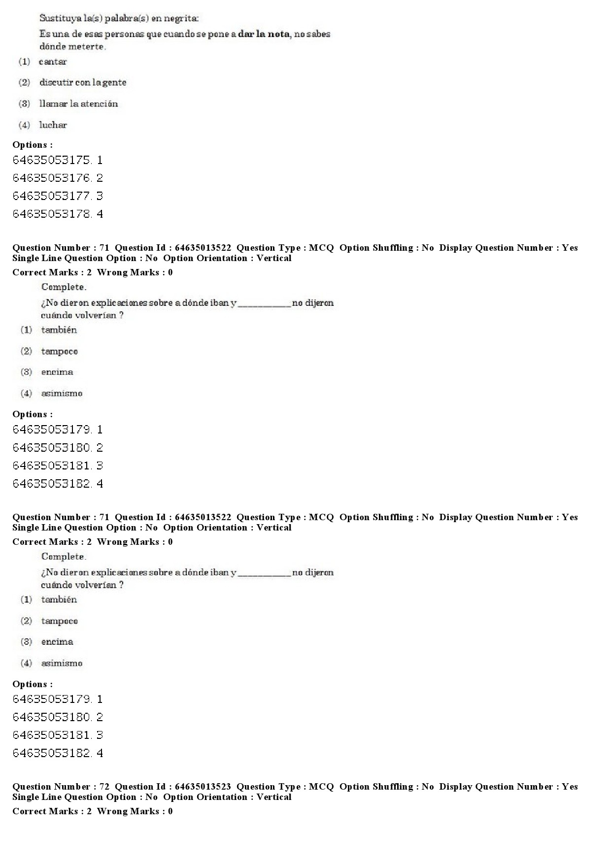 UGC NET Spanish Question Paper June 2019 48