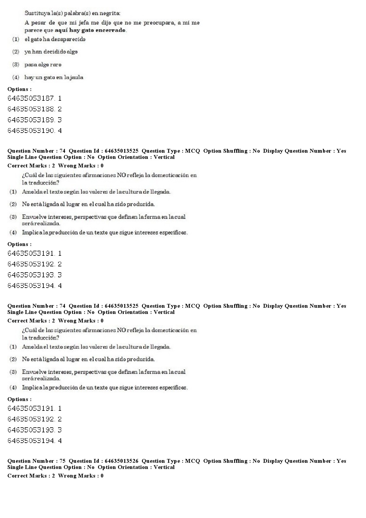 UGC NET Spanish Question Paper June 2019 50