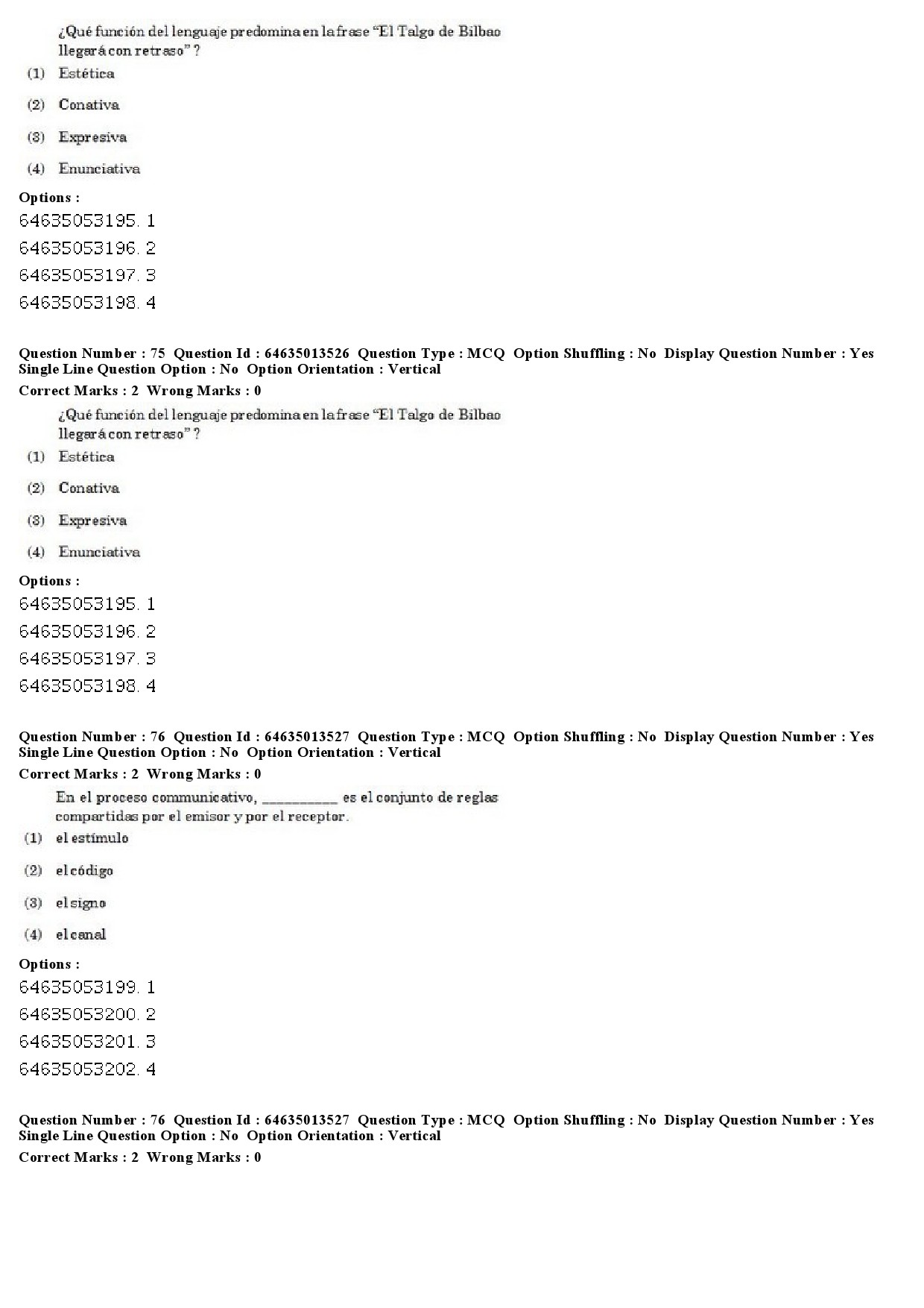 UGC NET Spanish Question Paper June 2019 51