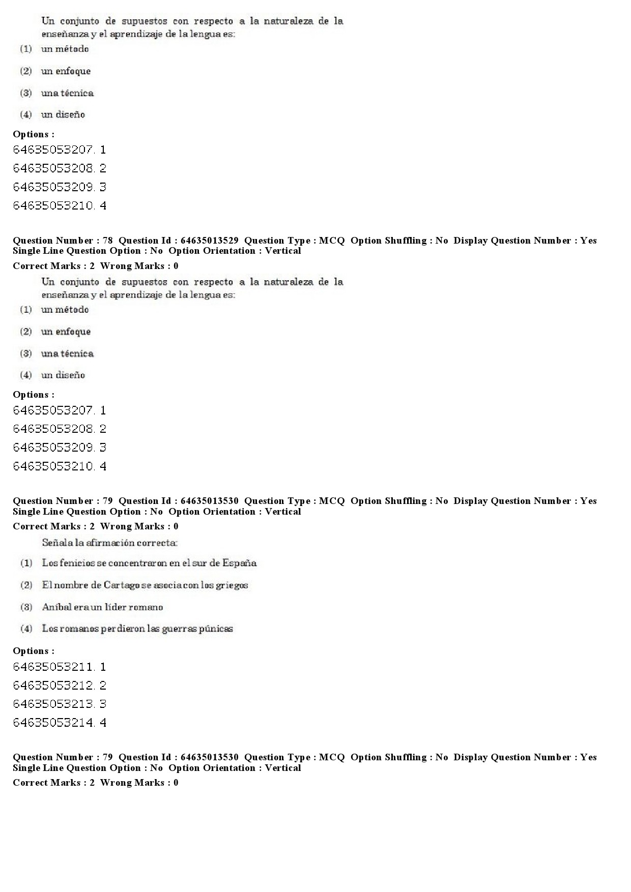 UGC NET Spanish Question Paper June 2019 53