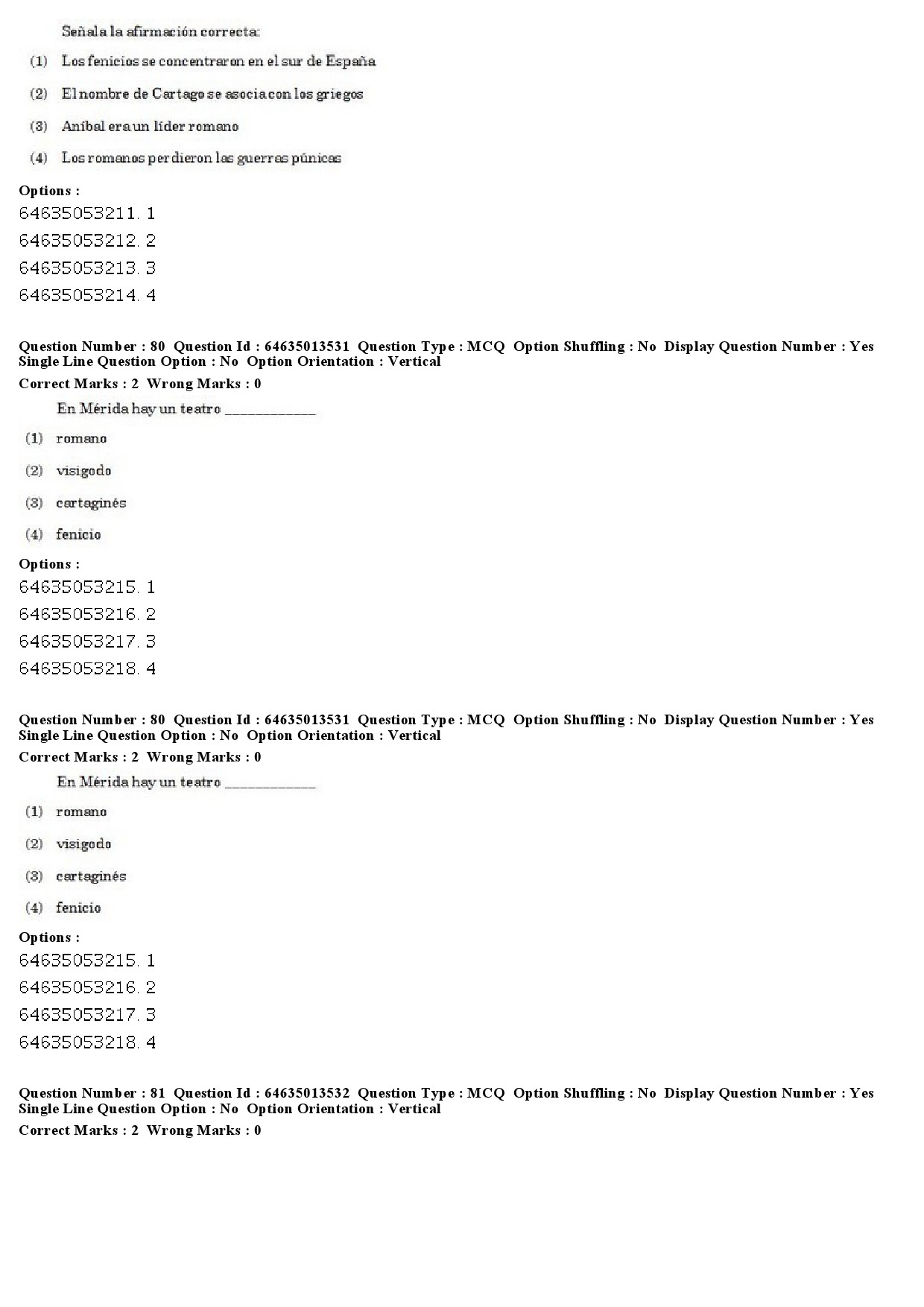 UGC NET Spanish Question Paper June 2019 54