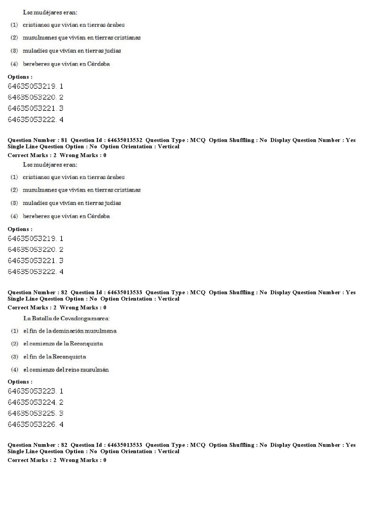 UGC NET Spanish Question Paper June 2019 55