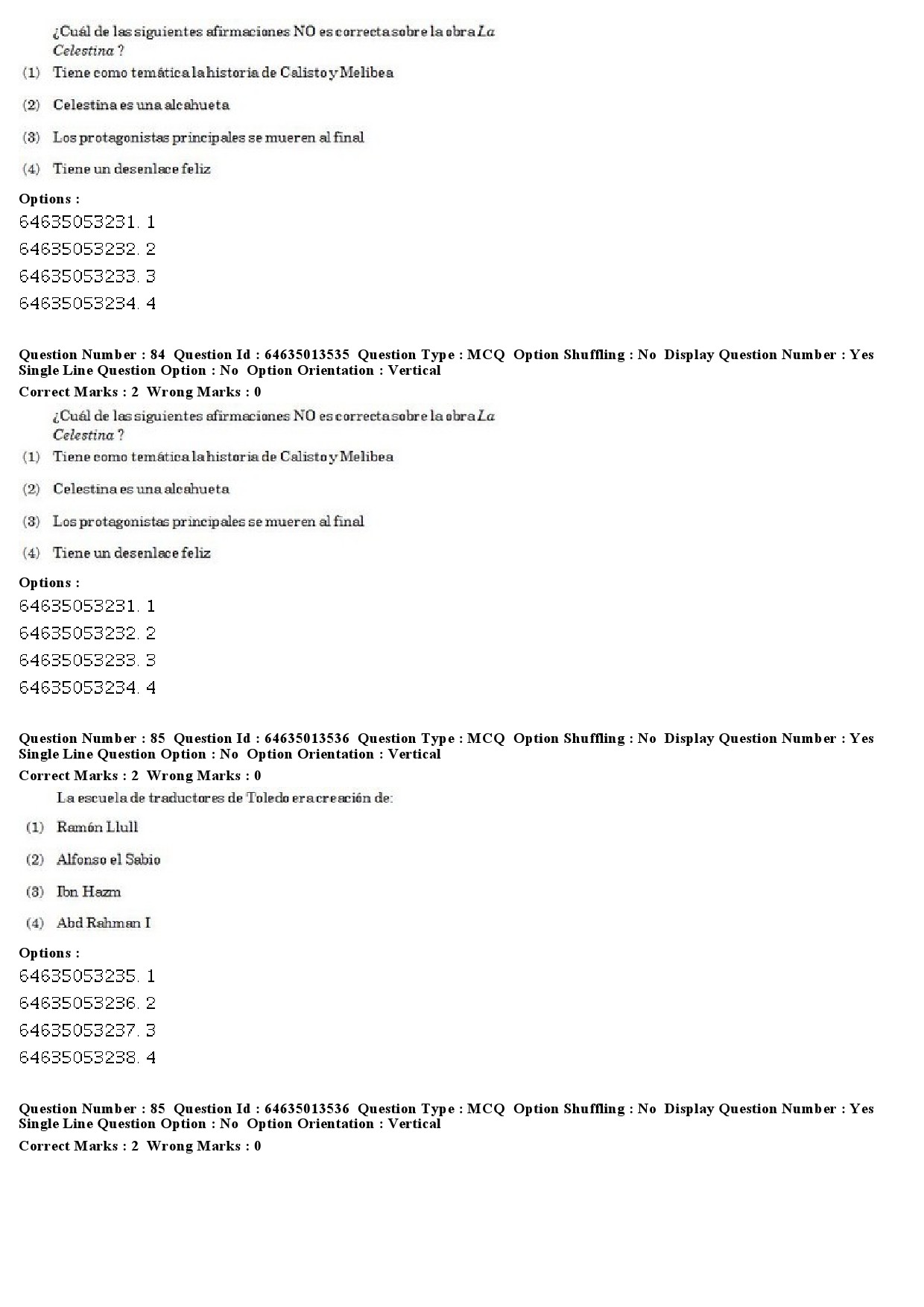 UGC NET Spanish Question Paper June 2019 57