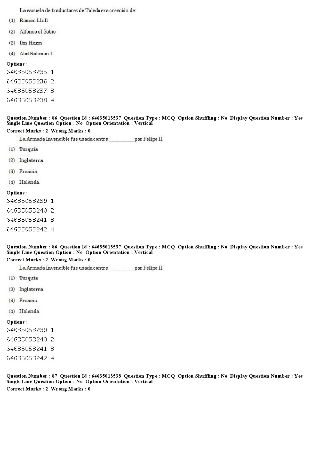 UGC NET Spanish Question Paper June 2019 58