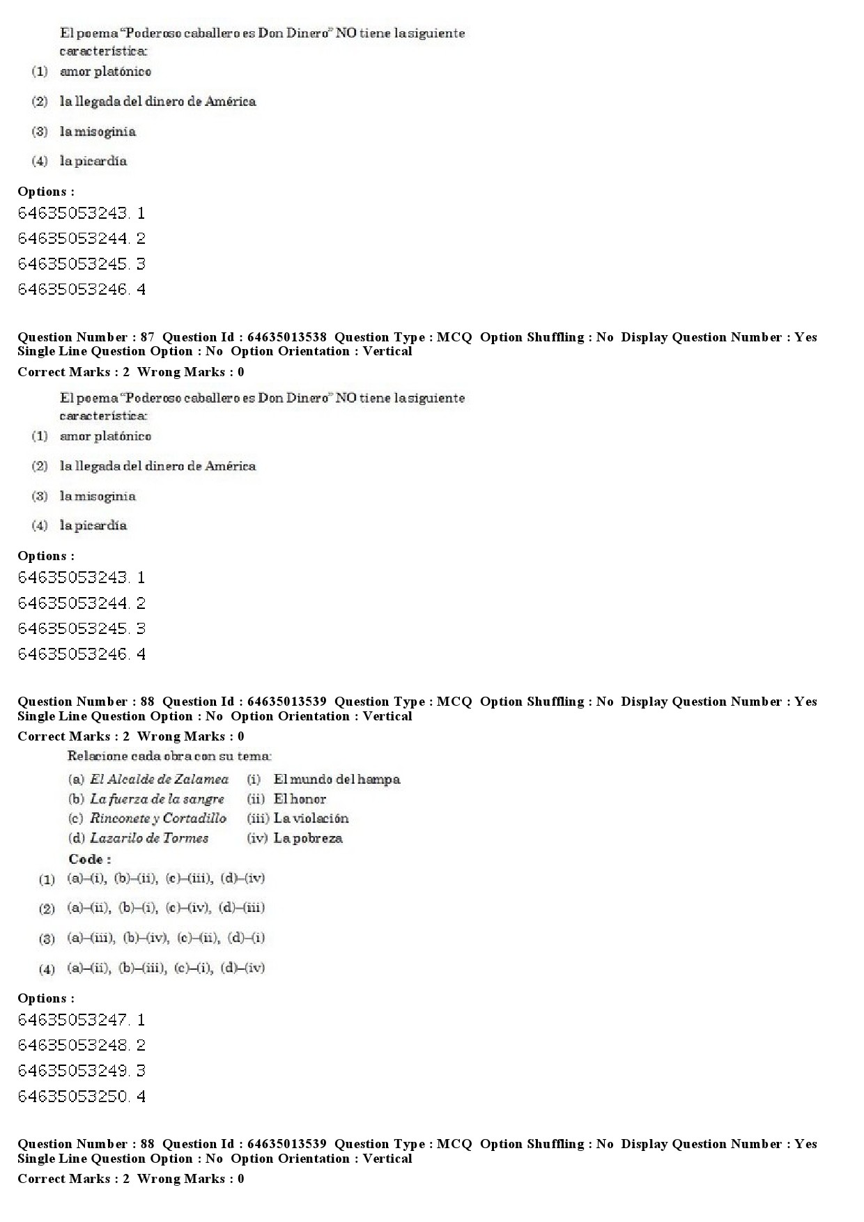 UGC NET Spanish Question Paper June 2019 59