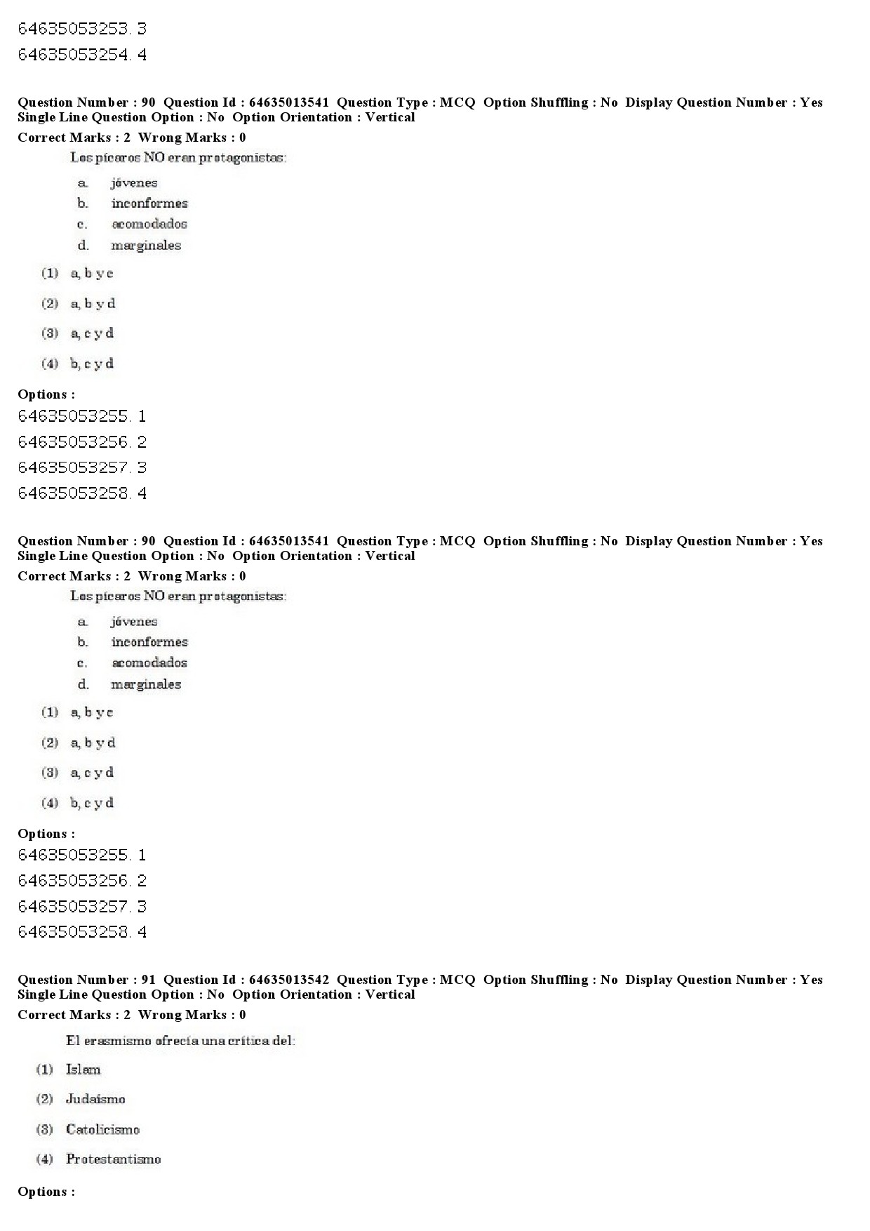 UGC NET Spanish Question Paper June 2019 61