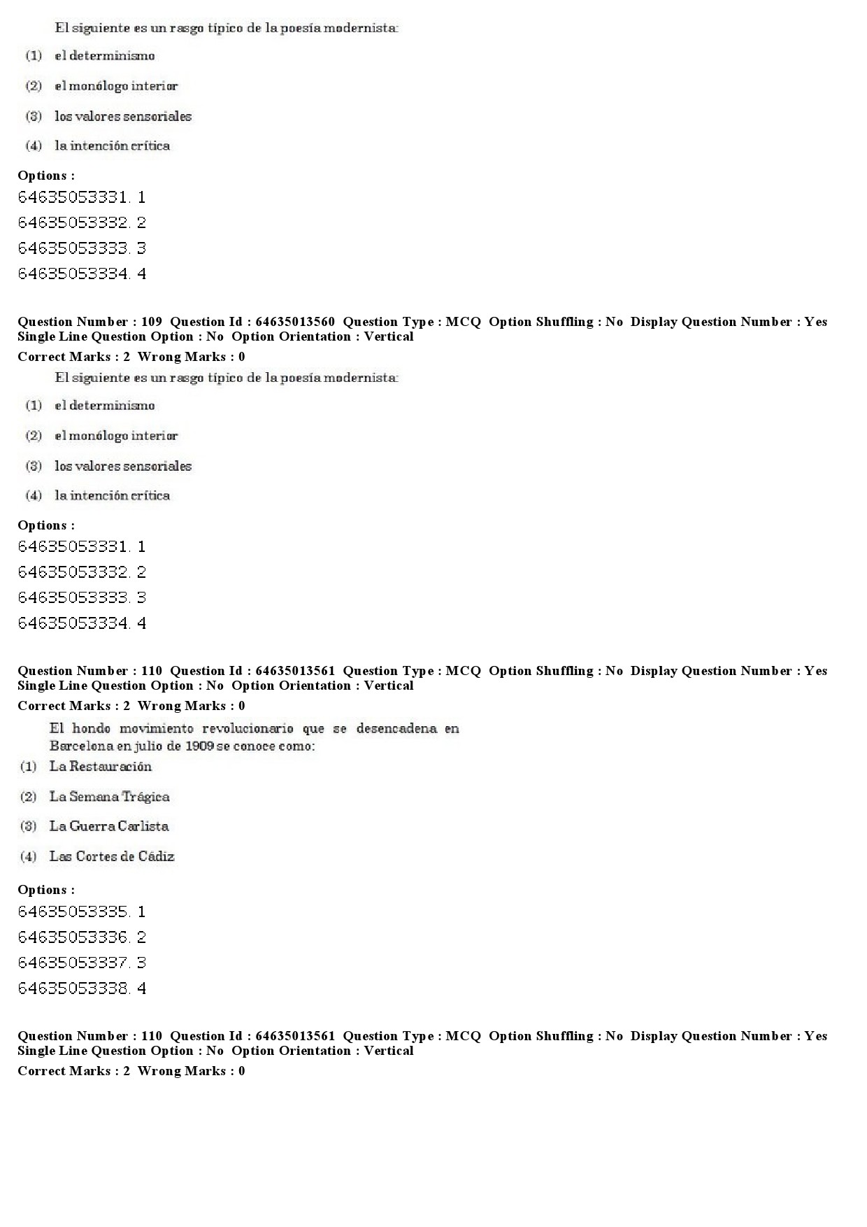 UGC NET Spanish Question Paper June 2019 74