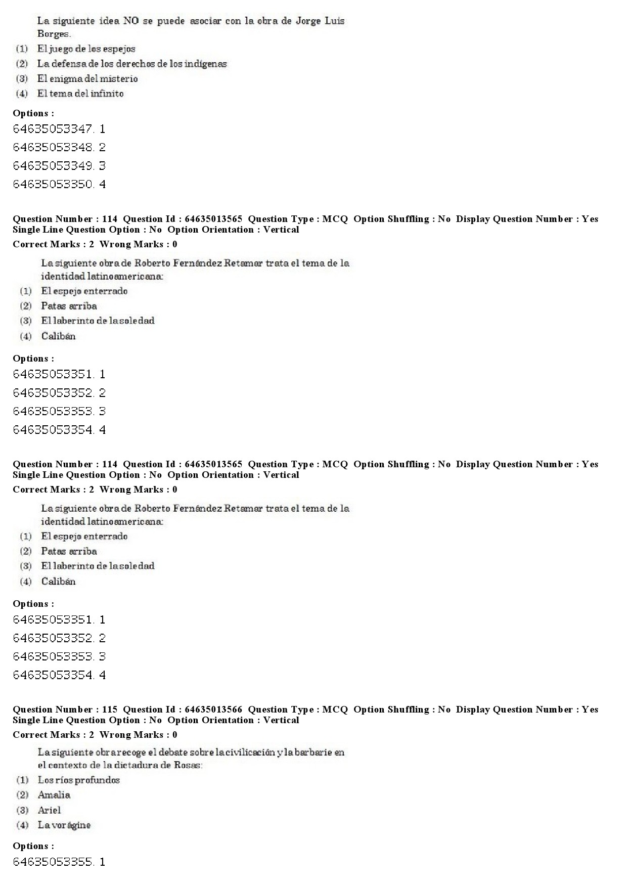 UGC NET Spanish Question Paper June 2019 77