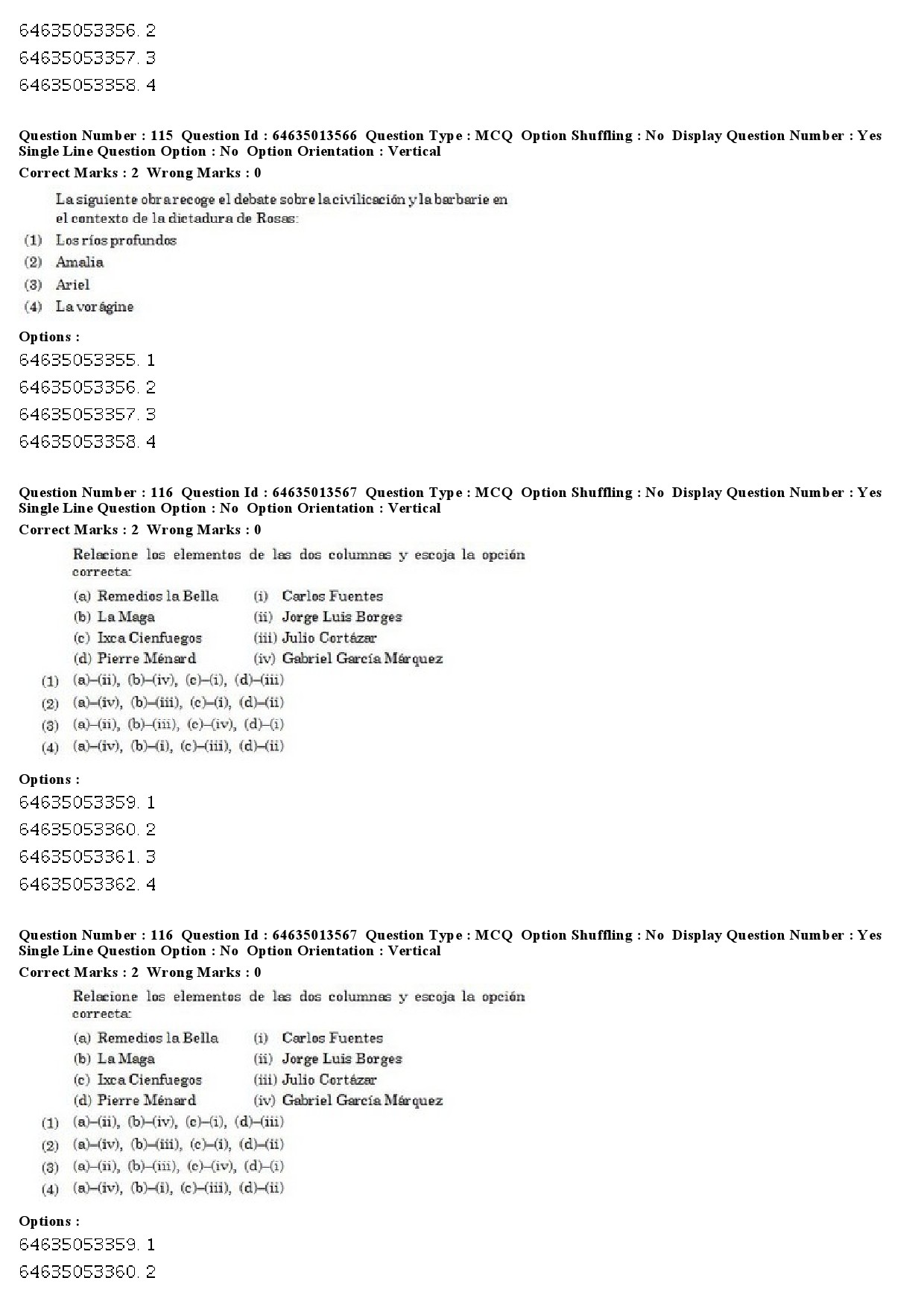 UGC NET Spanish Question Paper June 2019 78