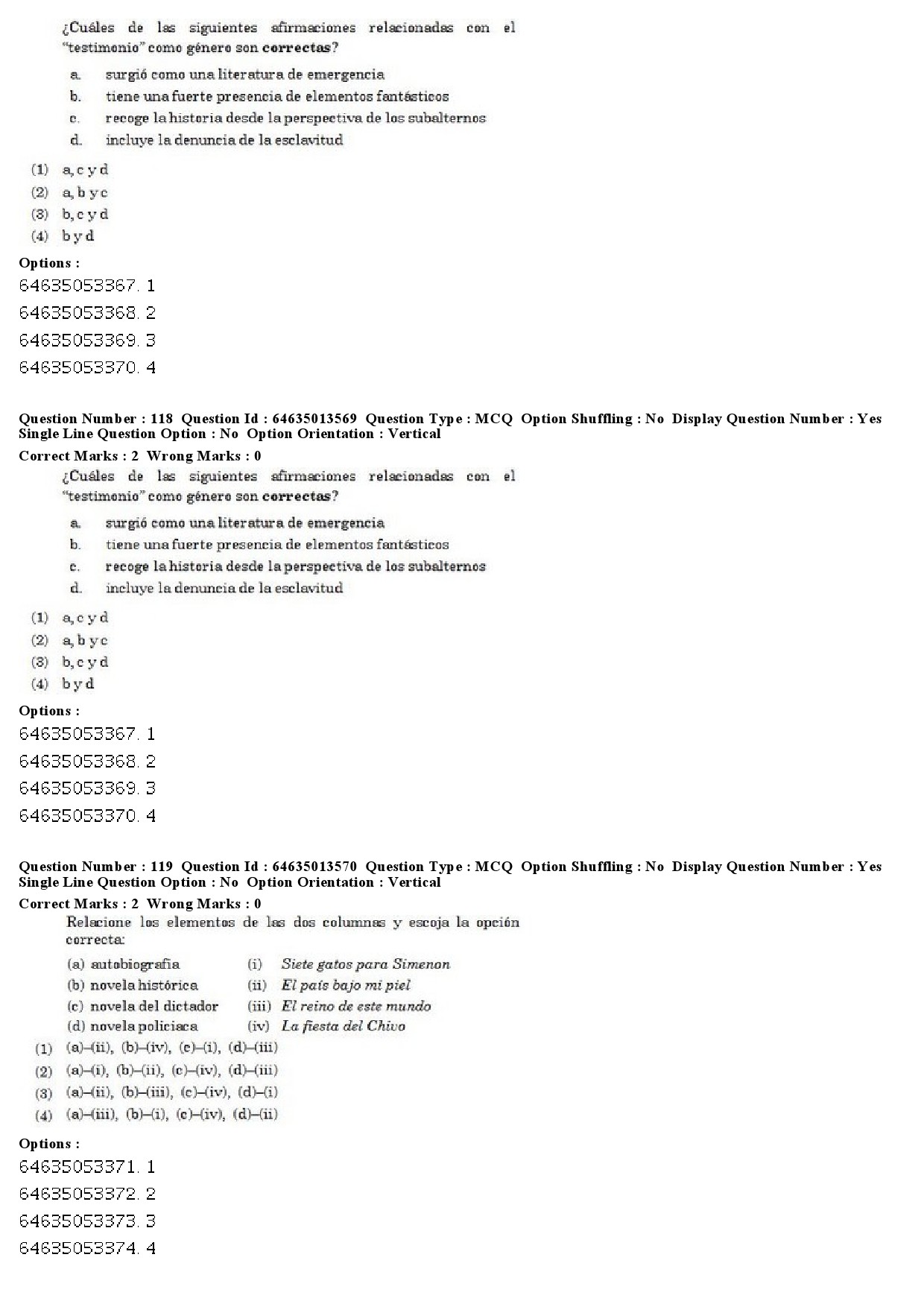 UGC NET Spanish Question Paper June 2019 80