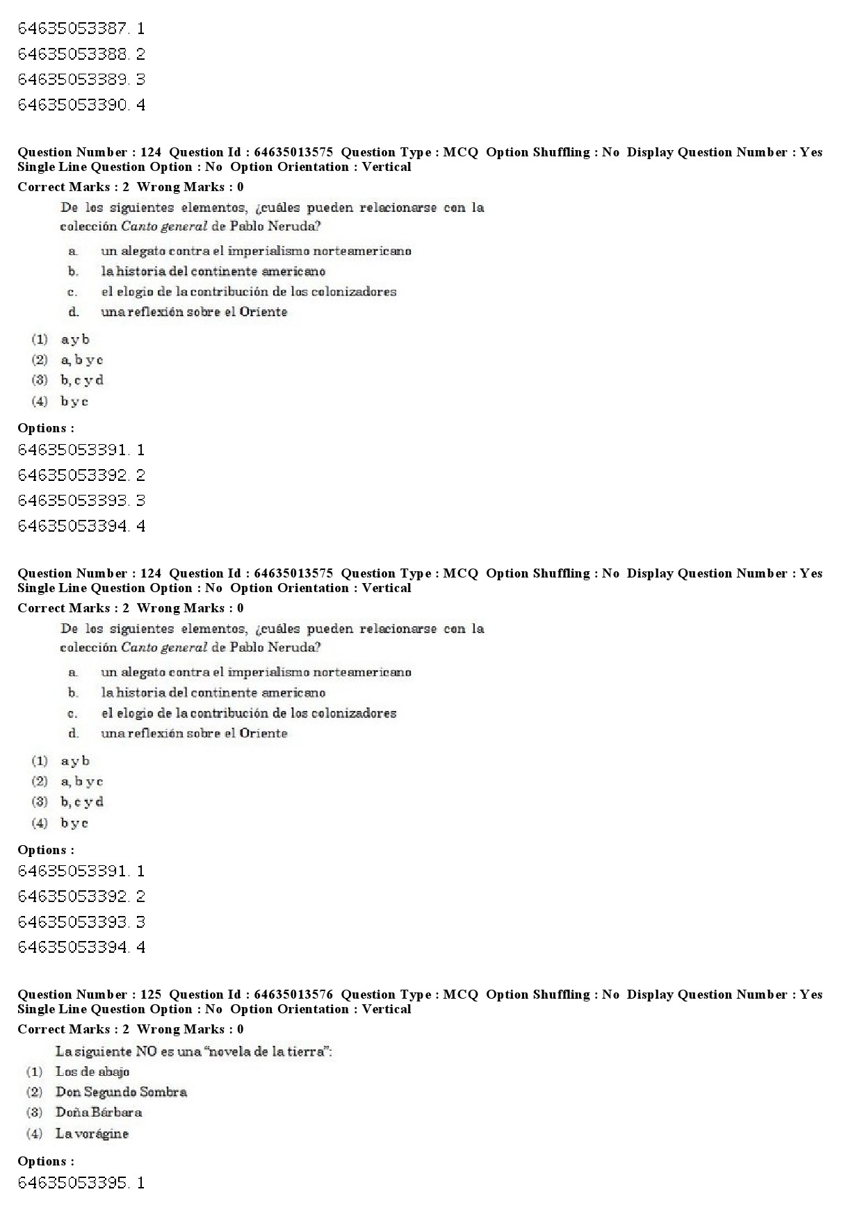 UGC NET Spanish Question Paper June 2019 84