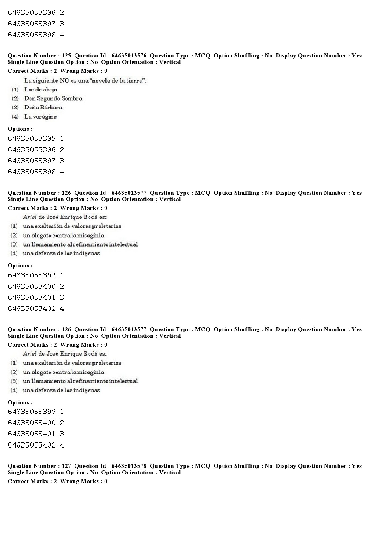 UGC NET Spanish Question Paper June 2019 85