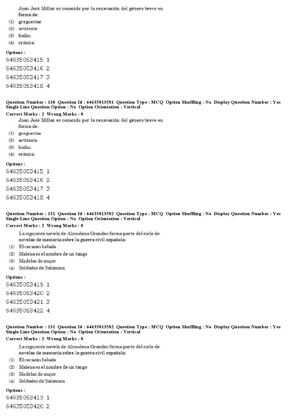 UGC NET Spanish Question Paper June 2019 88