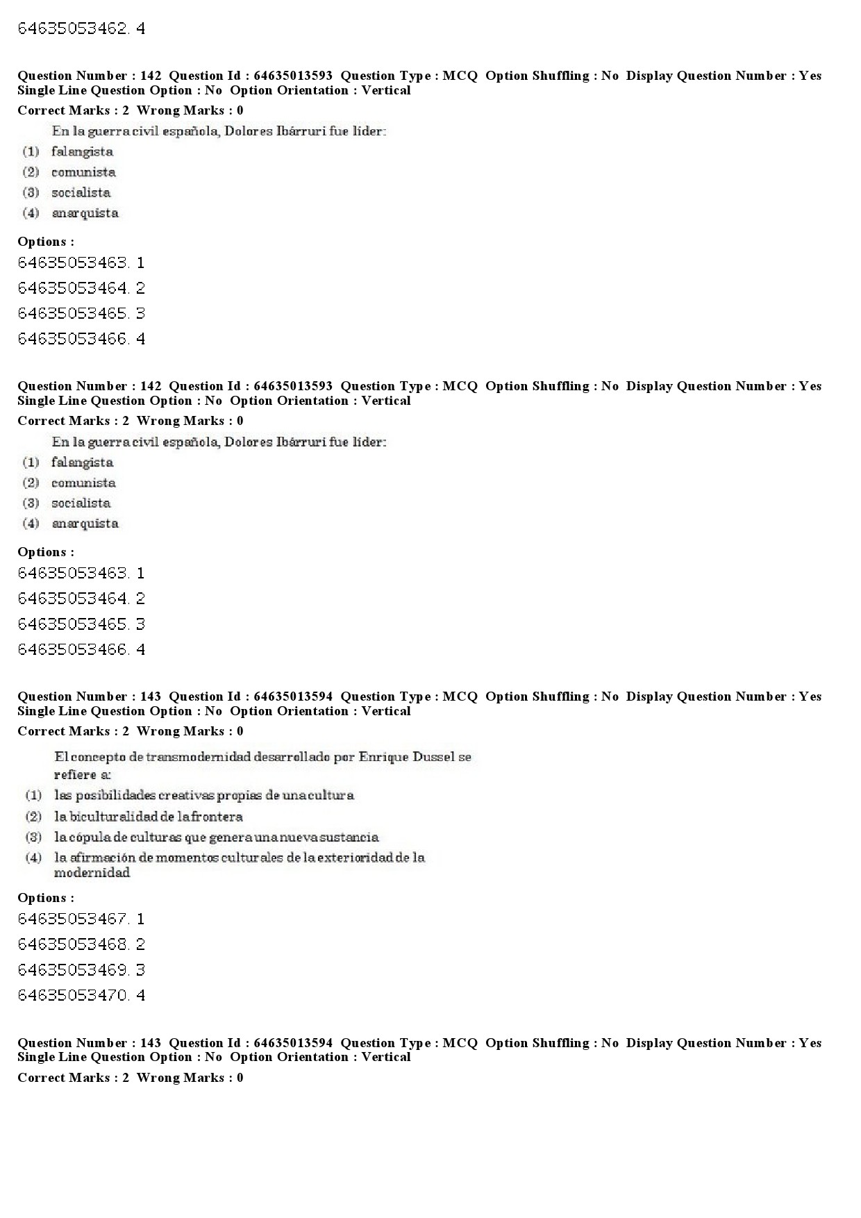 UGC NET Spanish Question Paper June 2019 95