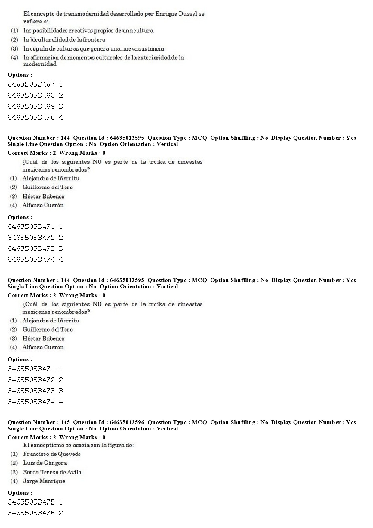 UGC NET Spanish Question Paper June 2019 96