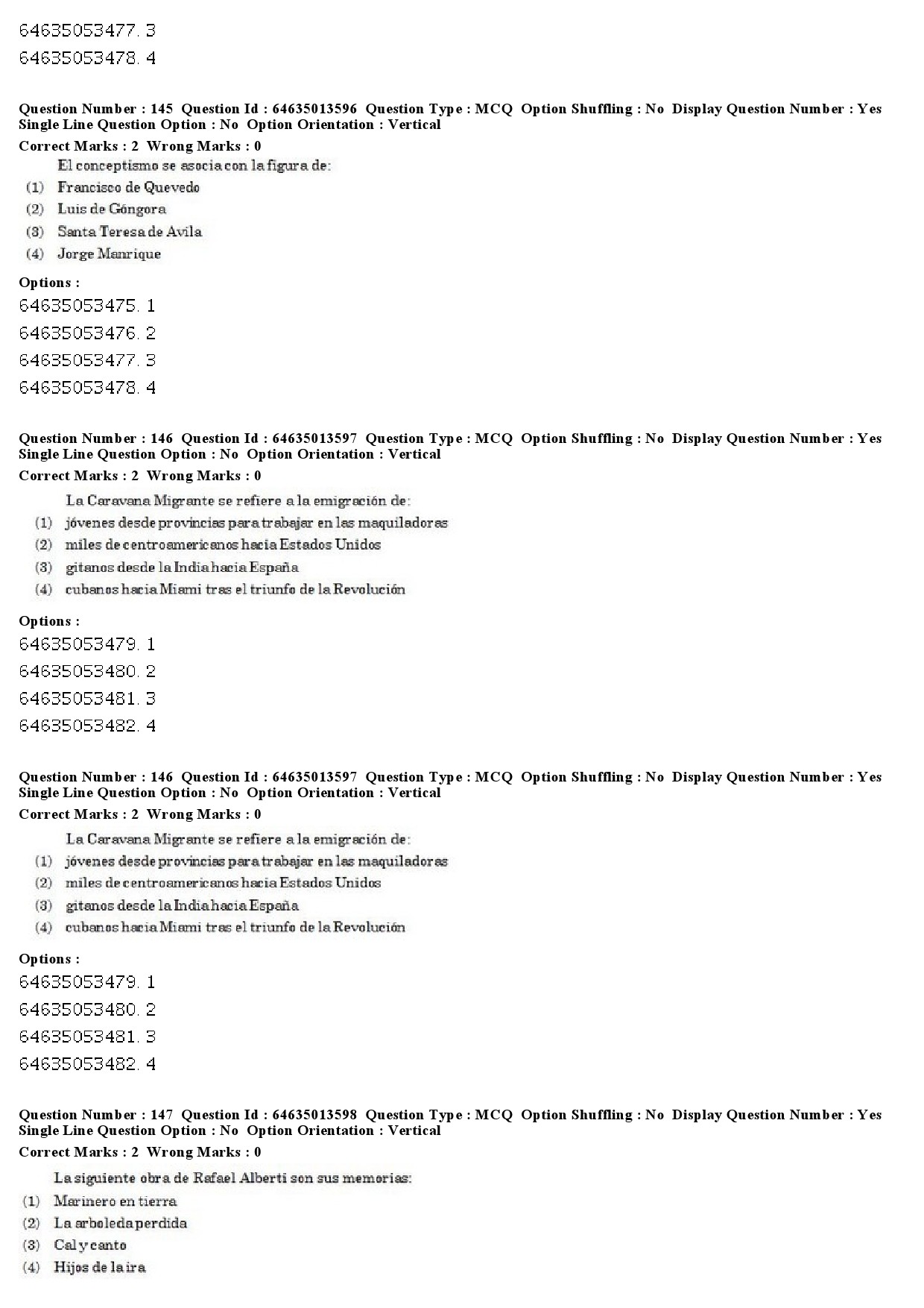 UGC NET Spanish Question Paper June 2019 97