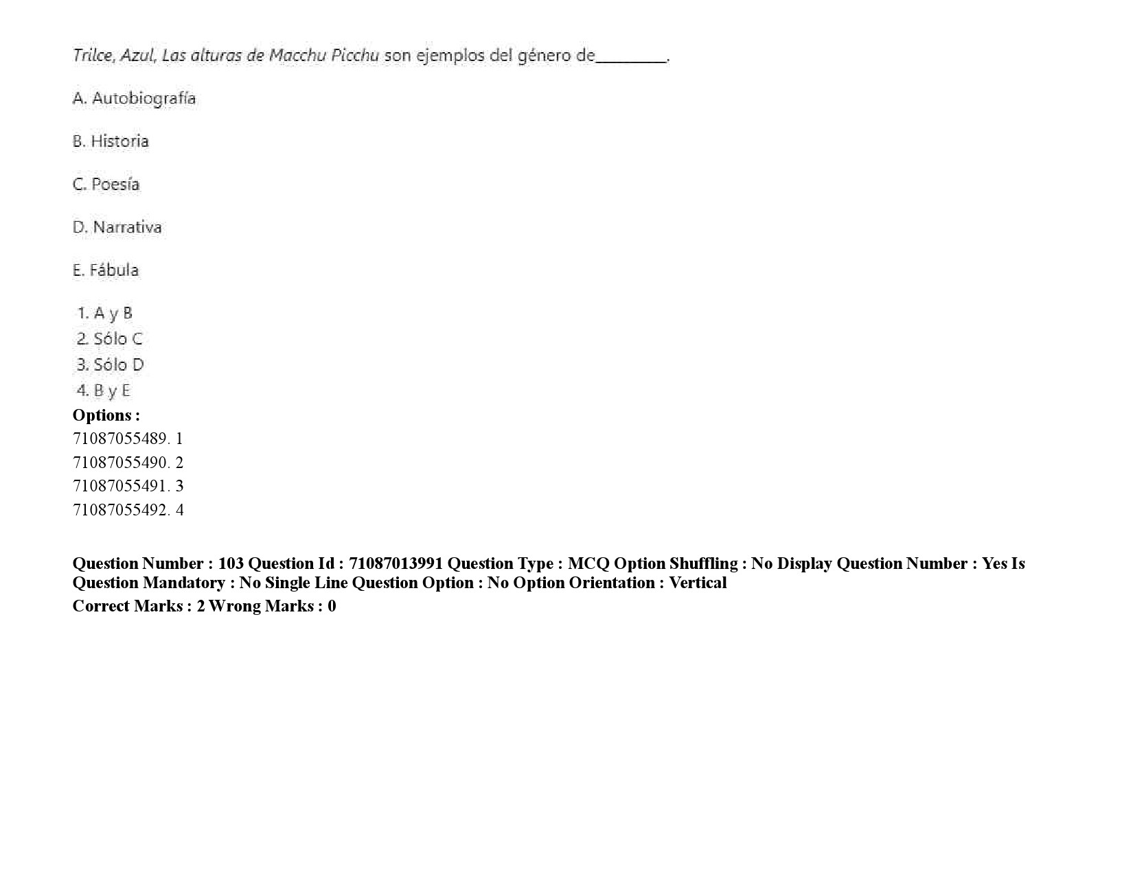 UGC NET Spanish Question Paper September 2020 143