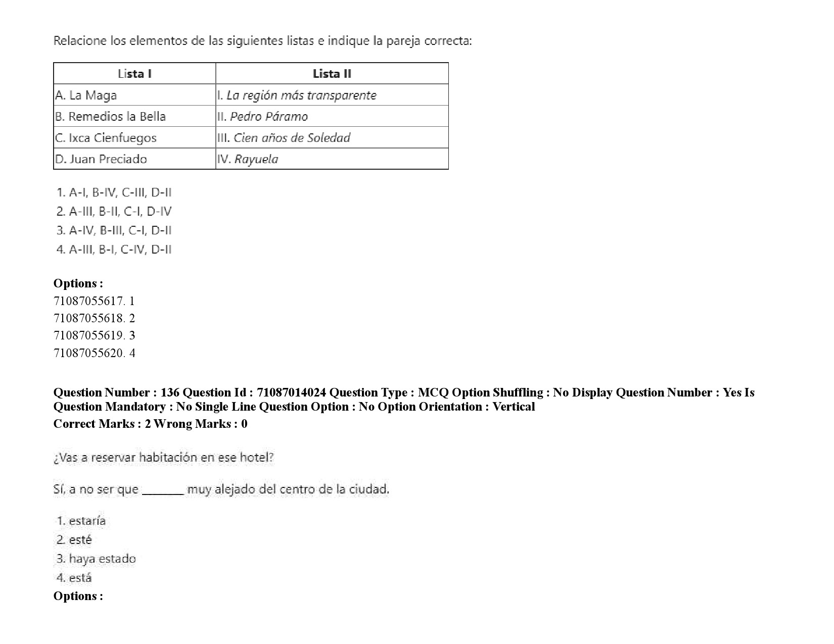 UGC NET Spanish Question Paper September 2020 208