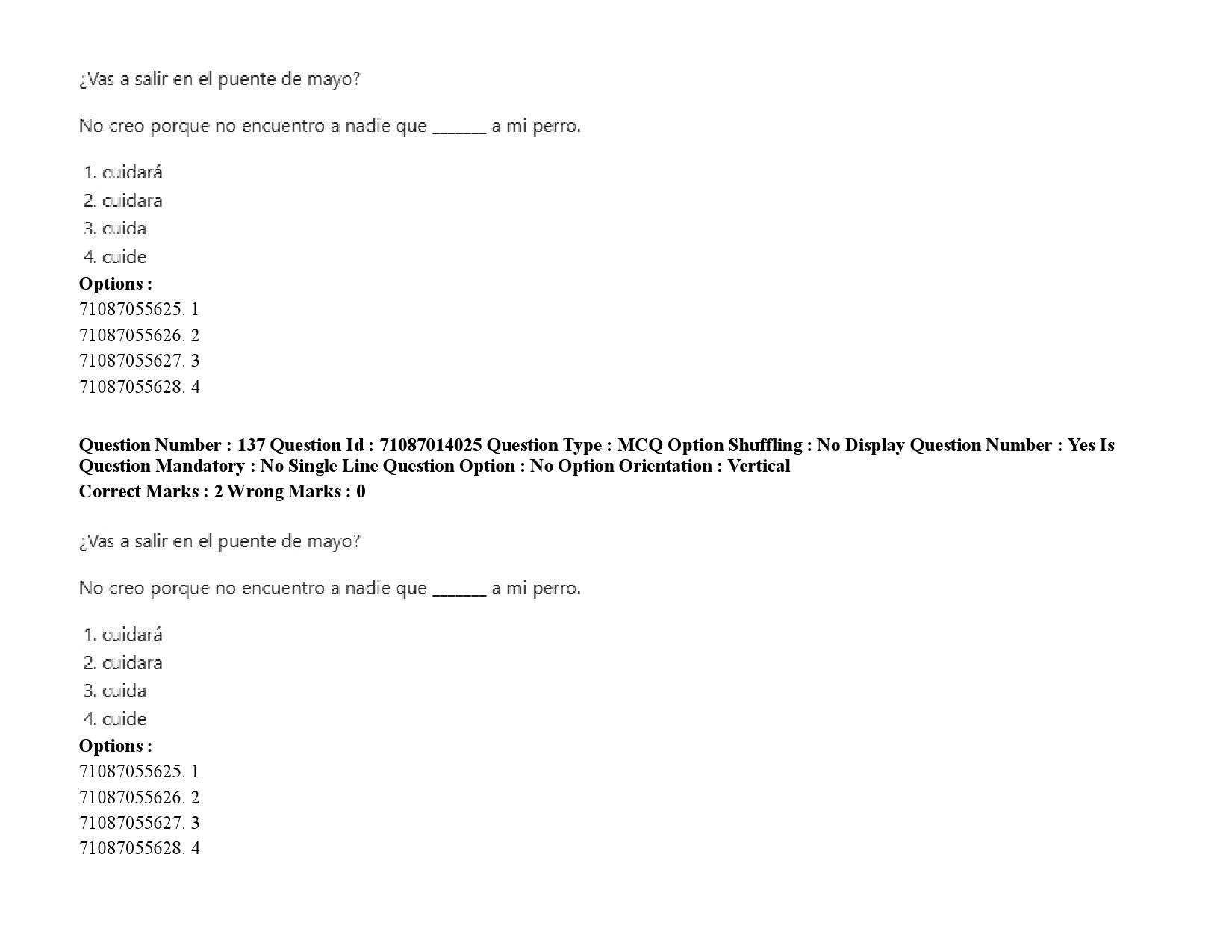 UGC NET Spanish Question Paper September 2020 210