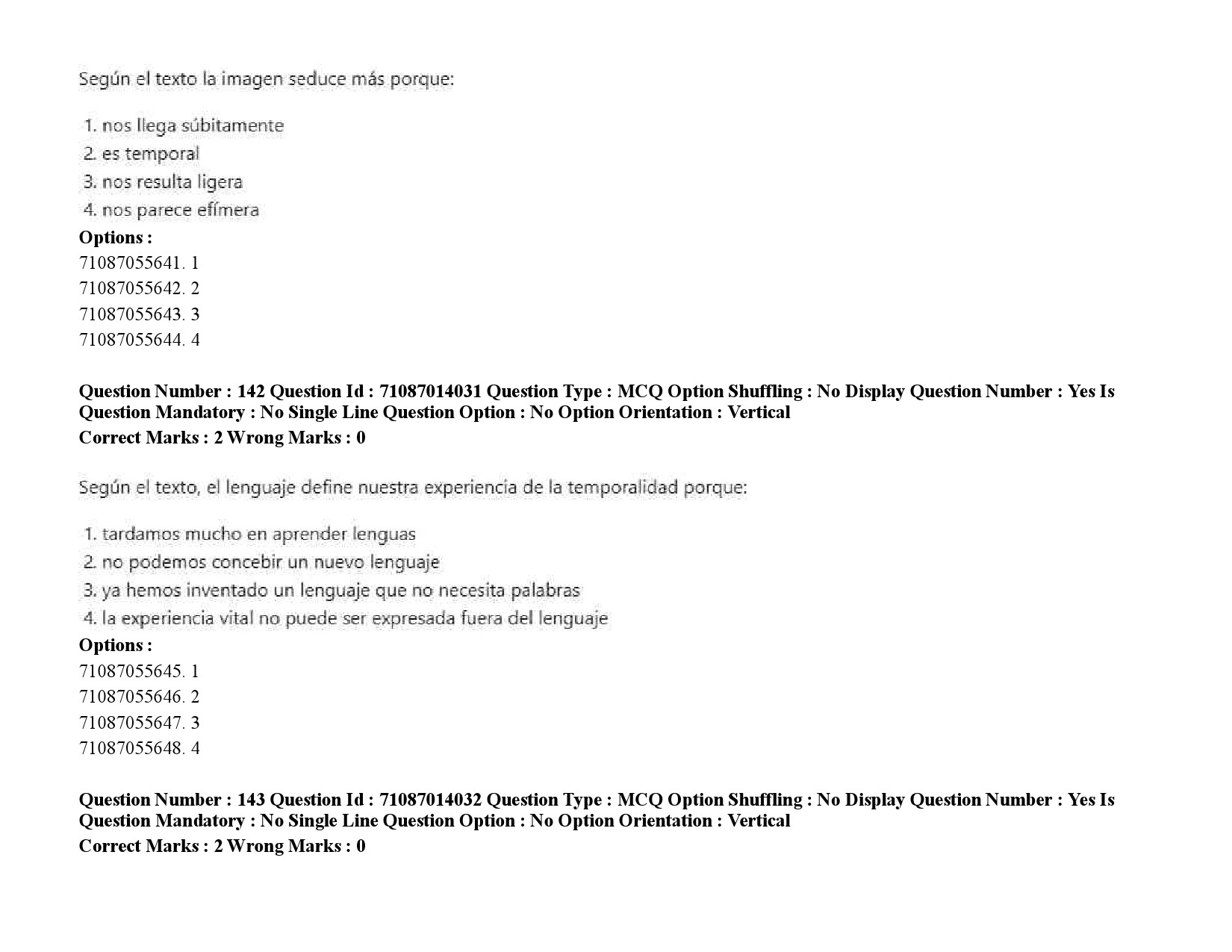 UGC NET Spanish Question Paper September 2020 219