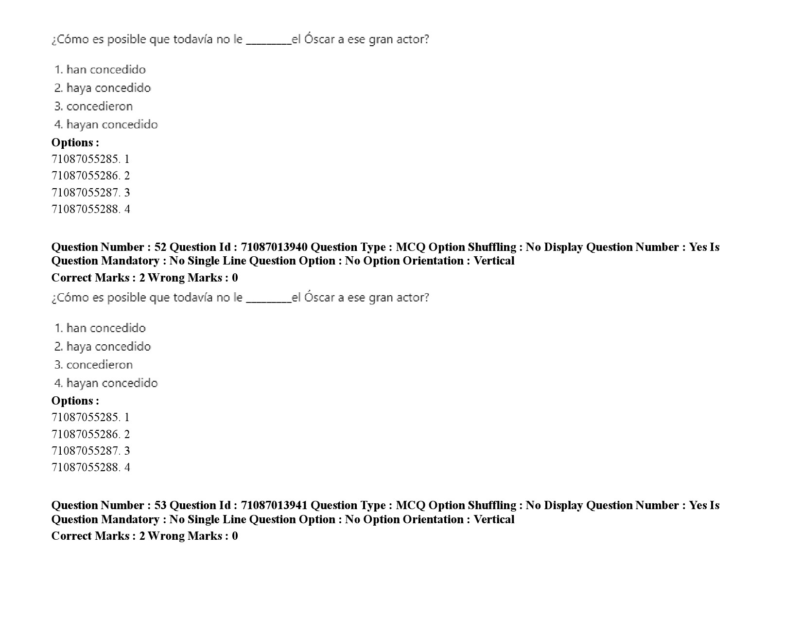 UGC NET Spanish Question Paper September 2020 80