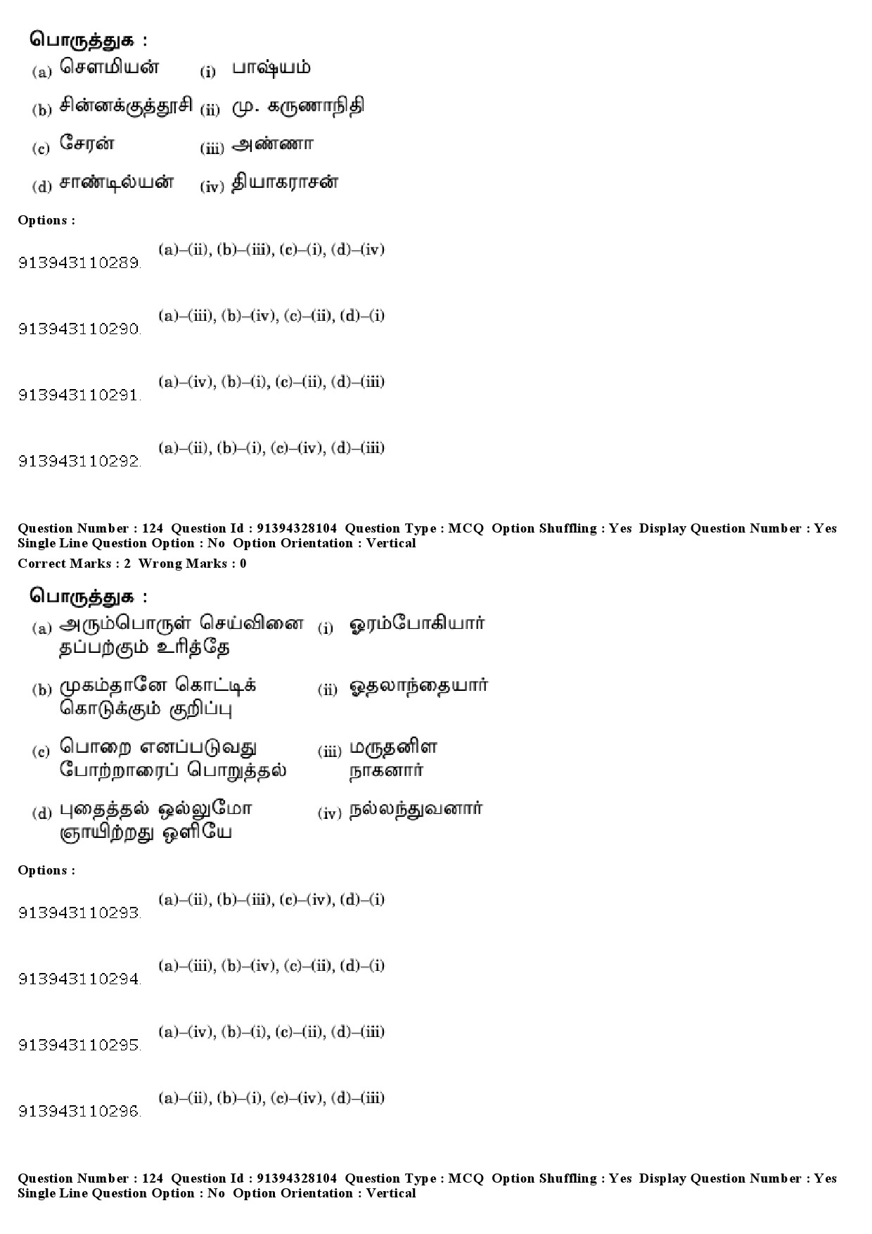 UGC NET Tamil Question Paper December 2018 118