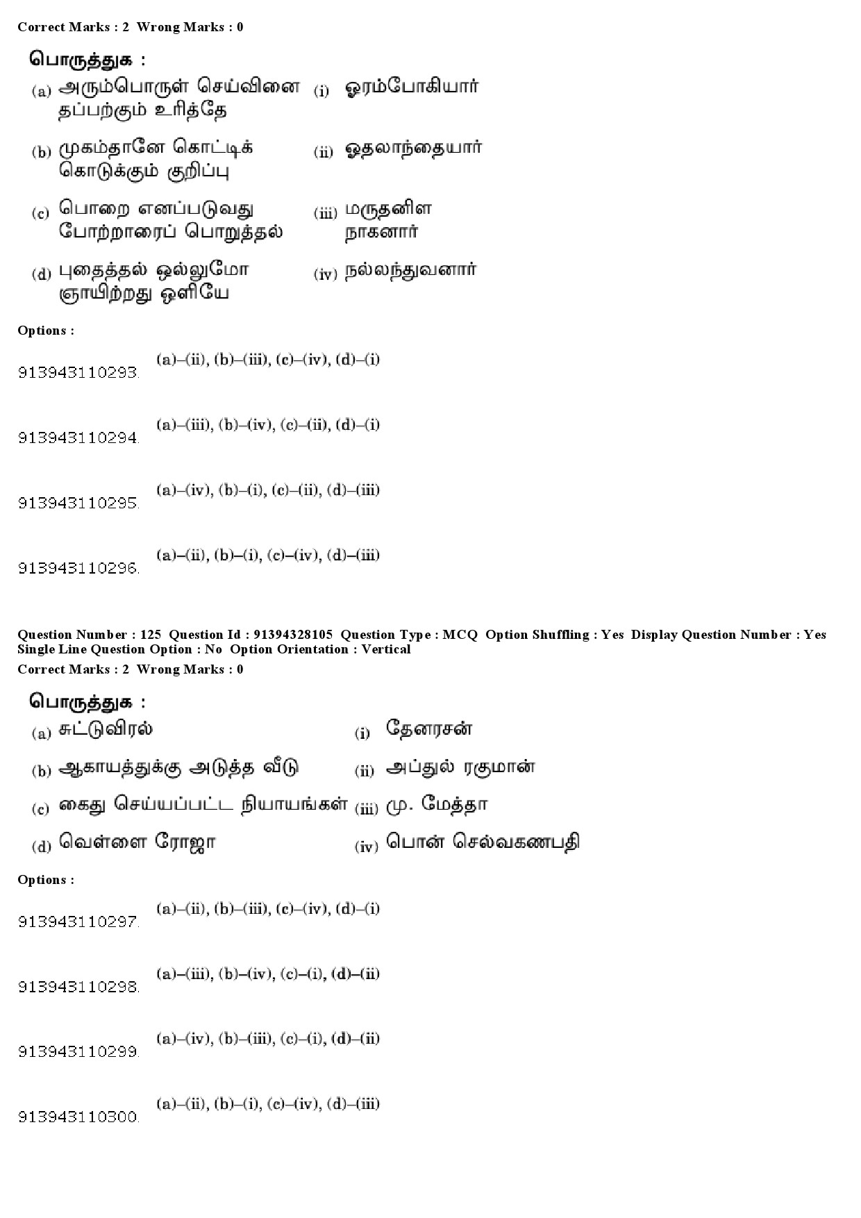 UGC NET Tamil Question Paper December 2018 119