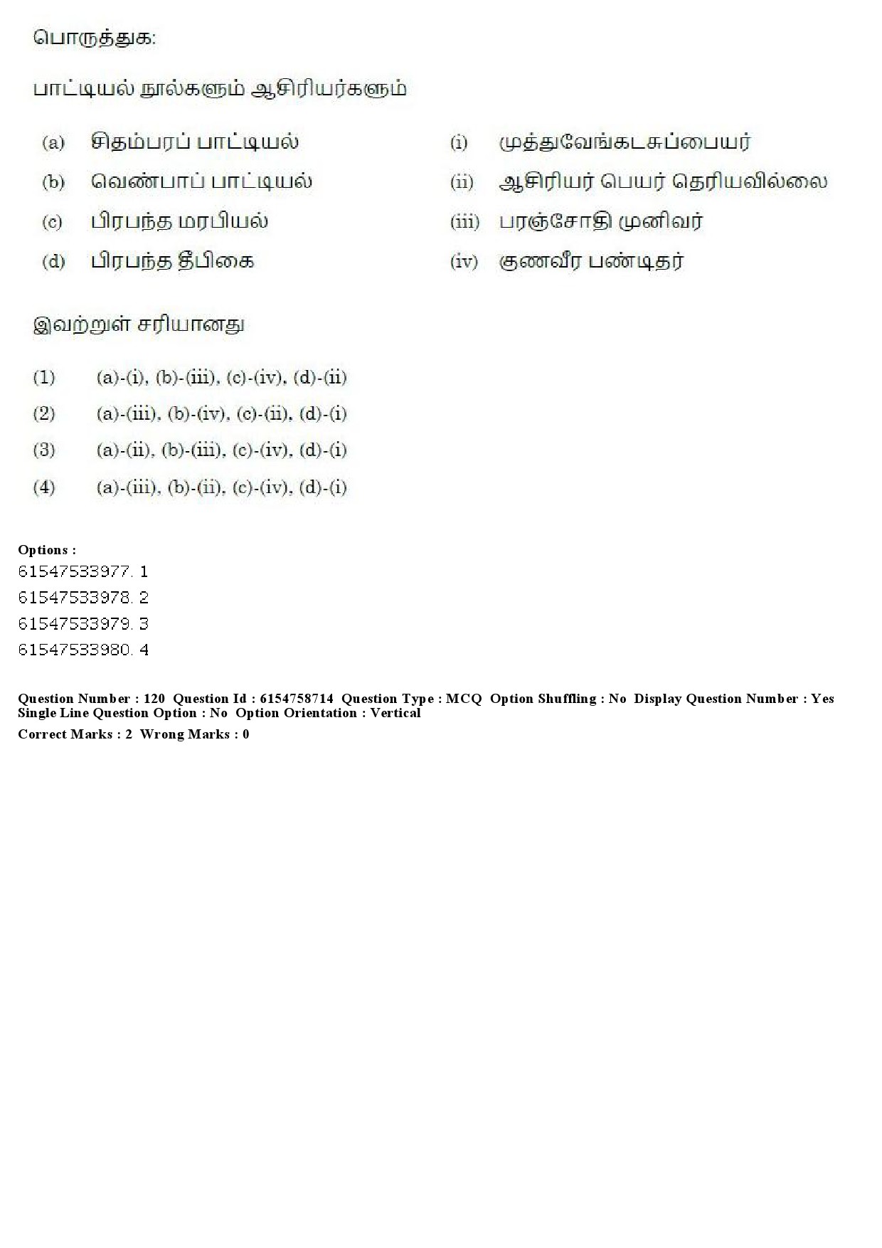 UGC NET Tamil Question Paper December 2019 119