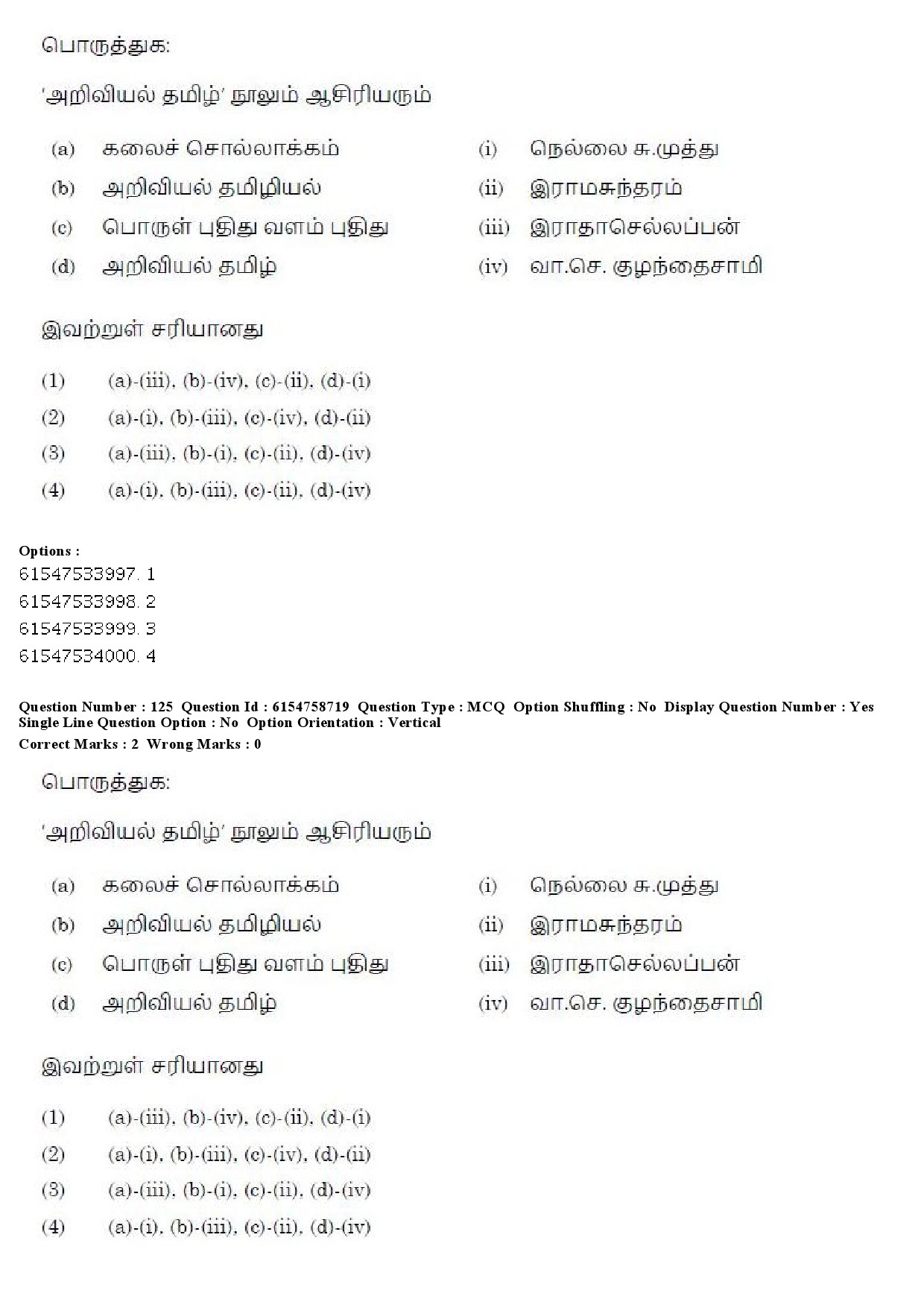 UGC NET Tamil Question Paper December 2019 129