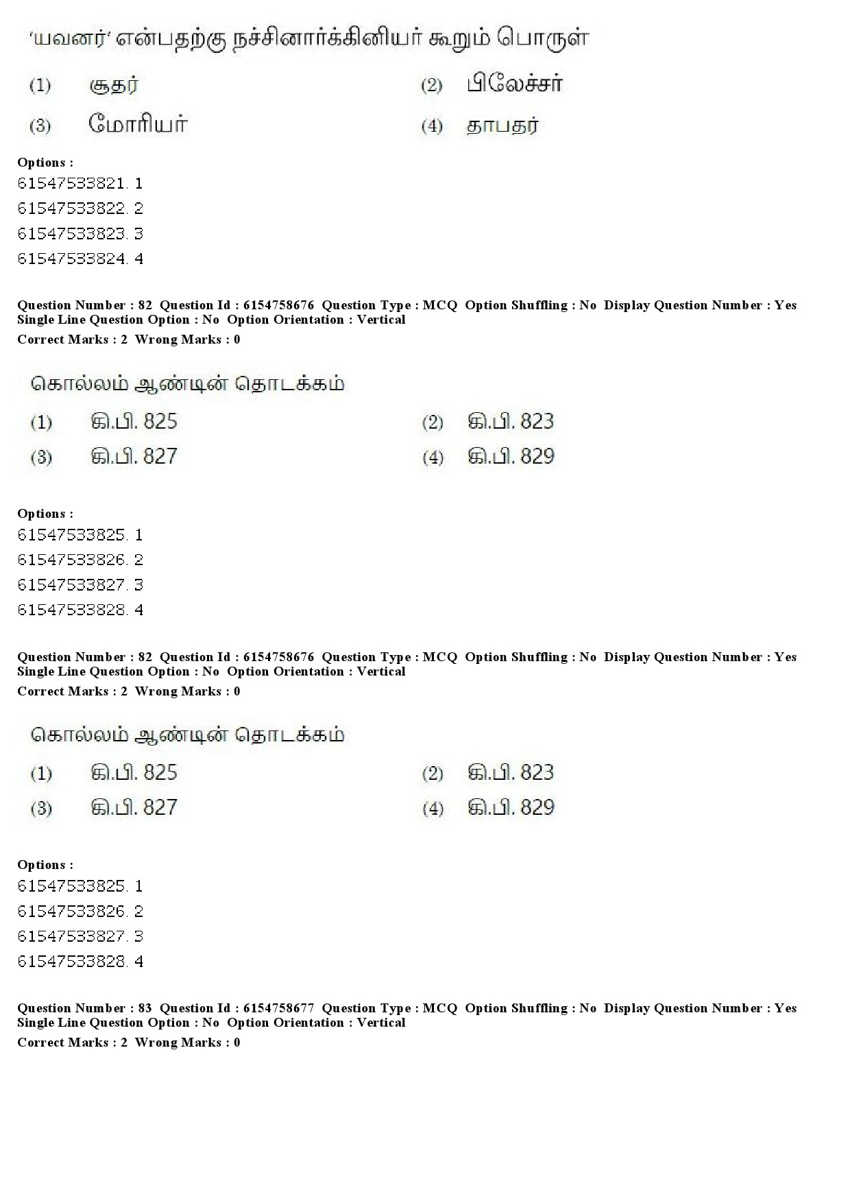 UGC NET Tamil Question Paper December 2019 73