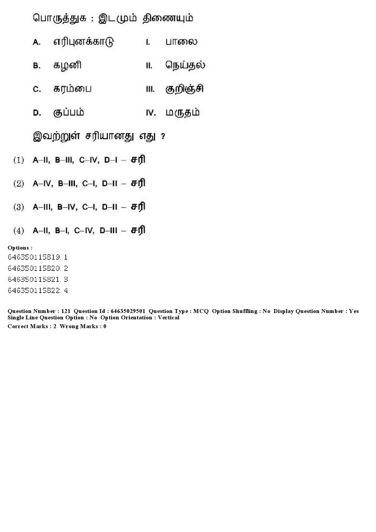 UGC NET Tamil Question Paper June 2019 119