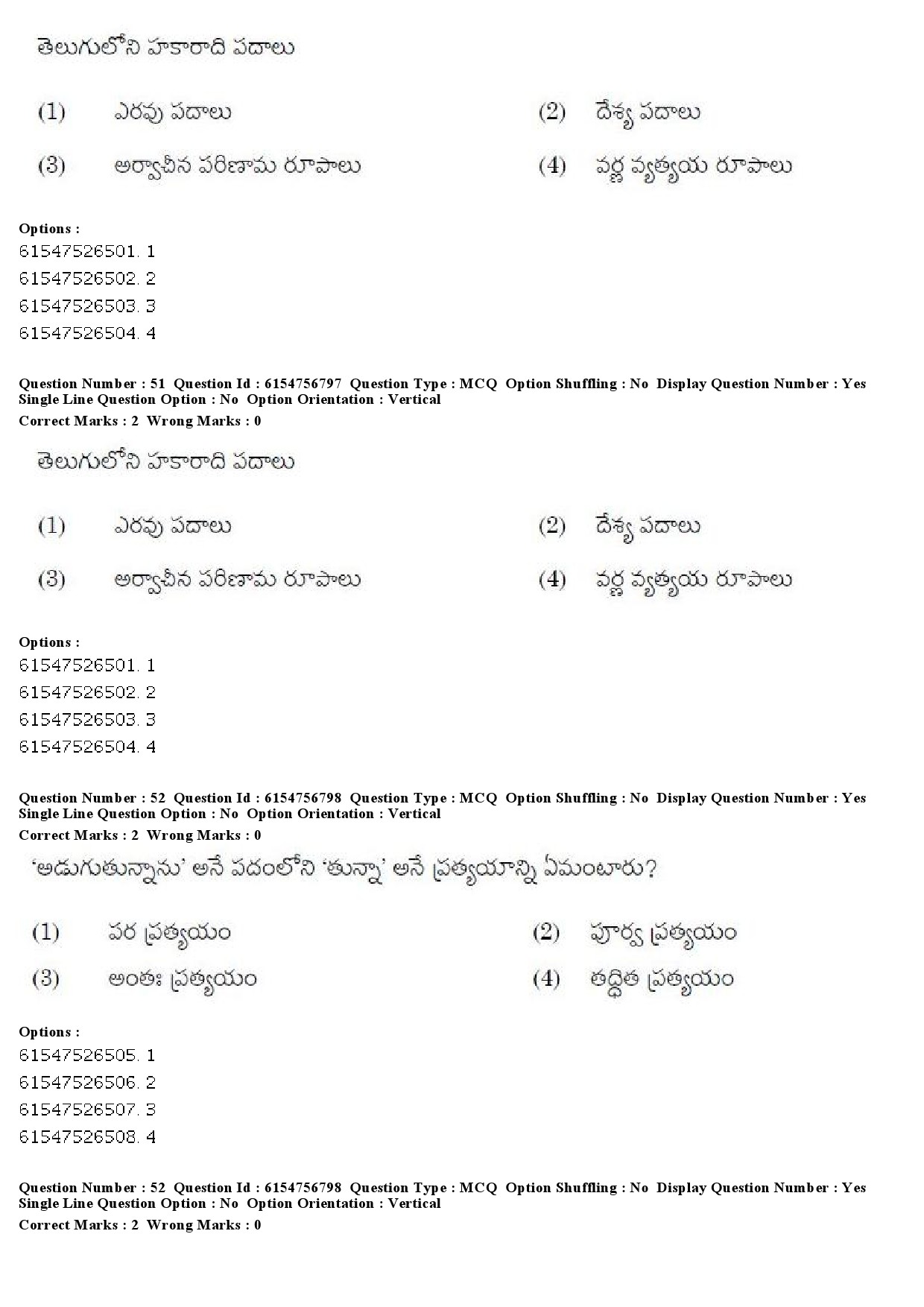 UGC NET Telugu Question Paper December 2019 46