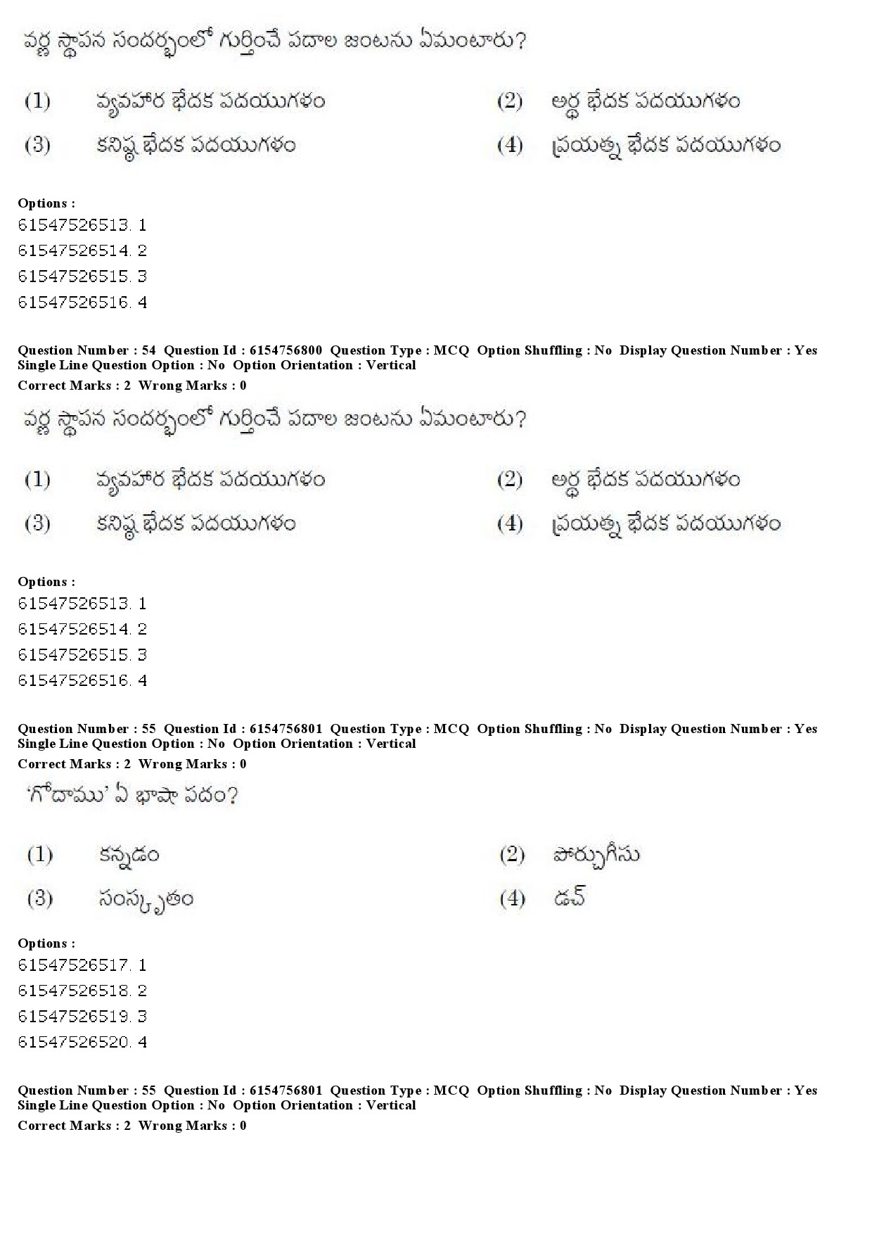 UGC NET Telugu Question Paper December 2019 48