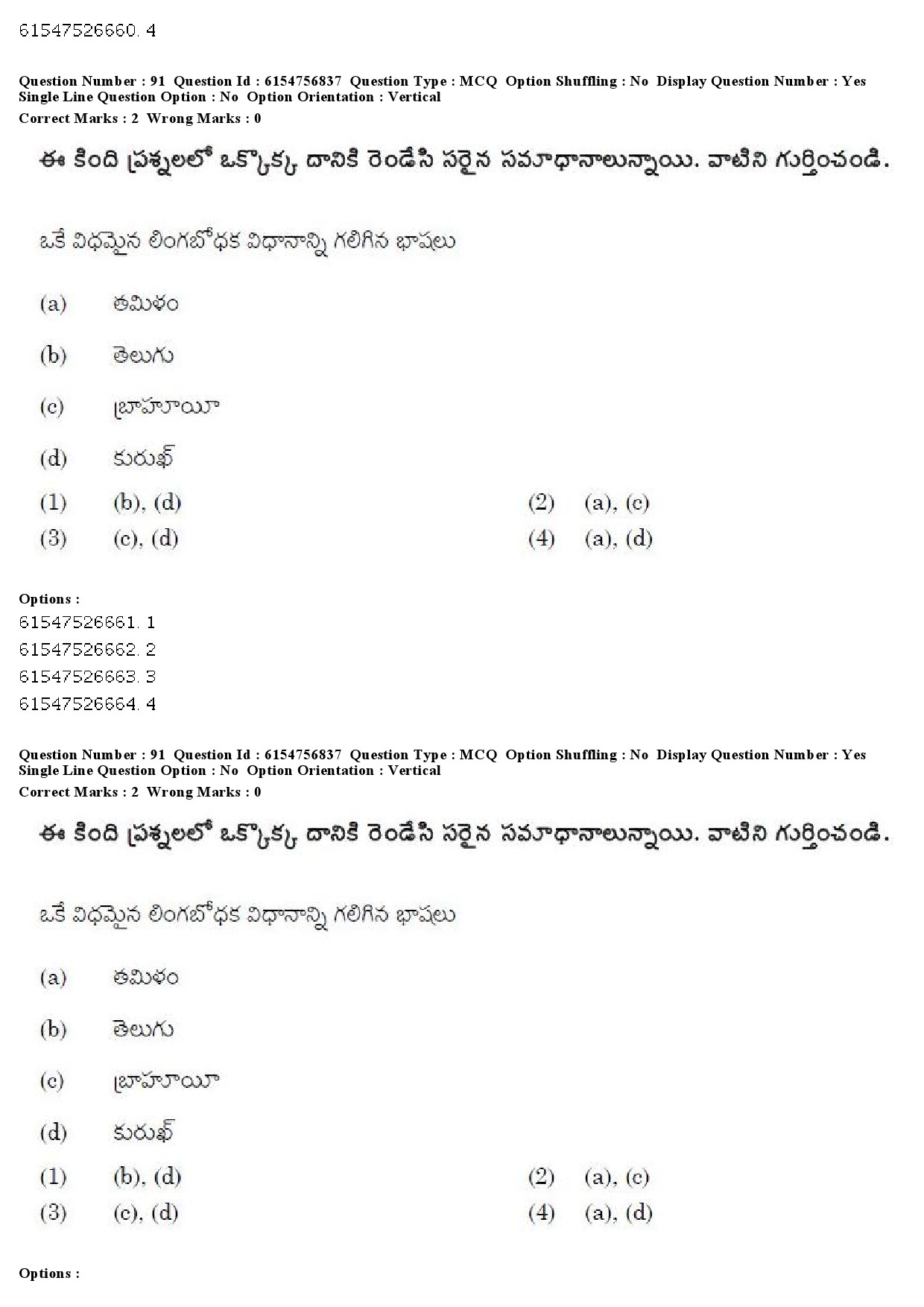 UGC NET Telugu Question Paper December 2019 73