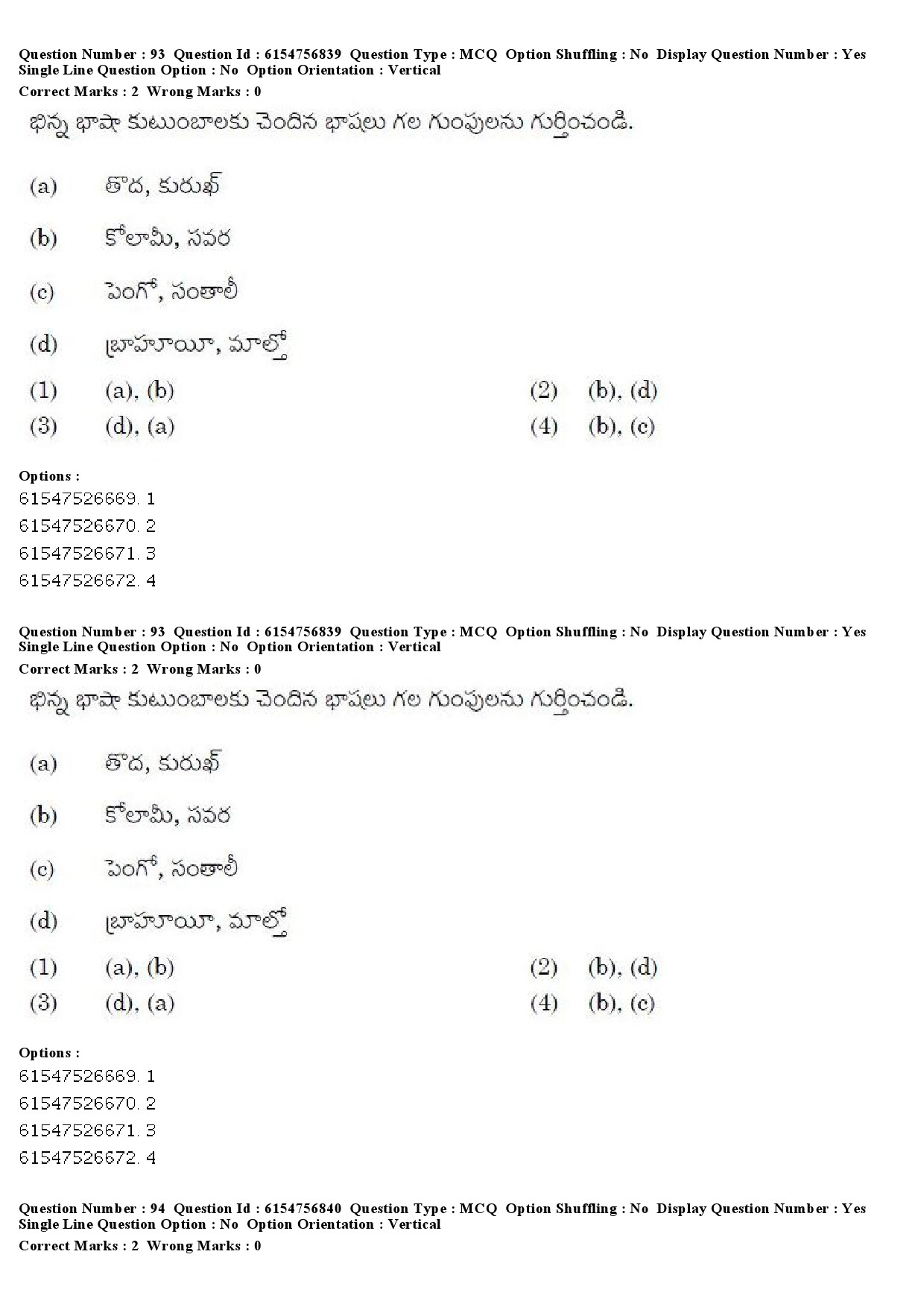 UGC NET Telugu Question Paper December 2019 75